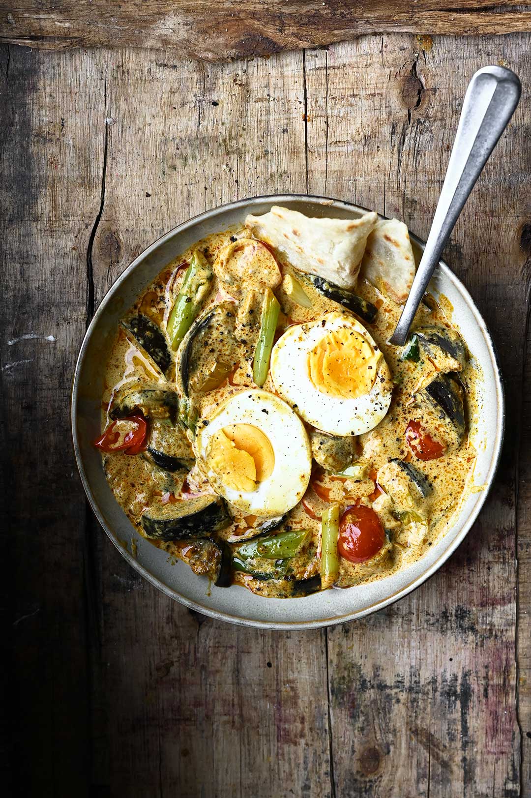 Coconut Egg Curry with Eggplant