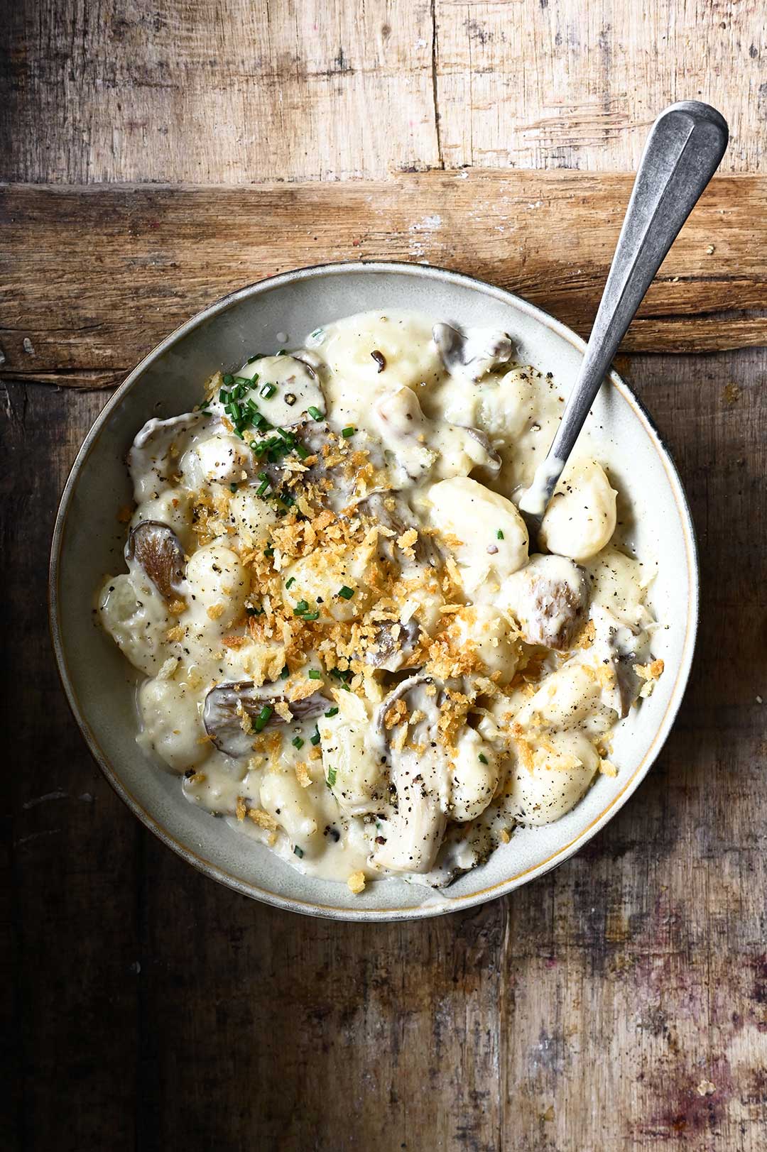 15 minute One-Pot Creamy Mushroom gnocchi