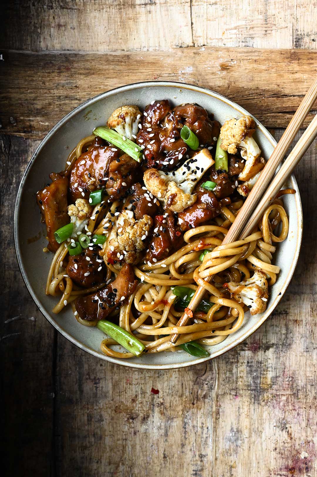 Garlic Soy Chicken with Cauliflower