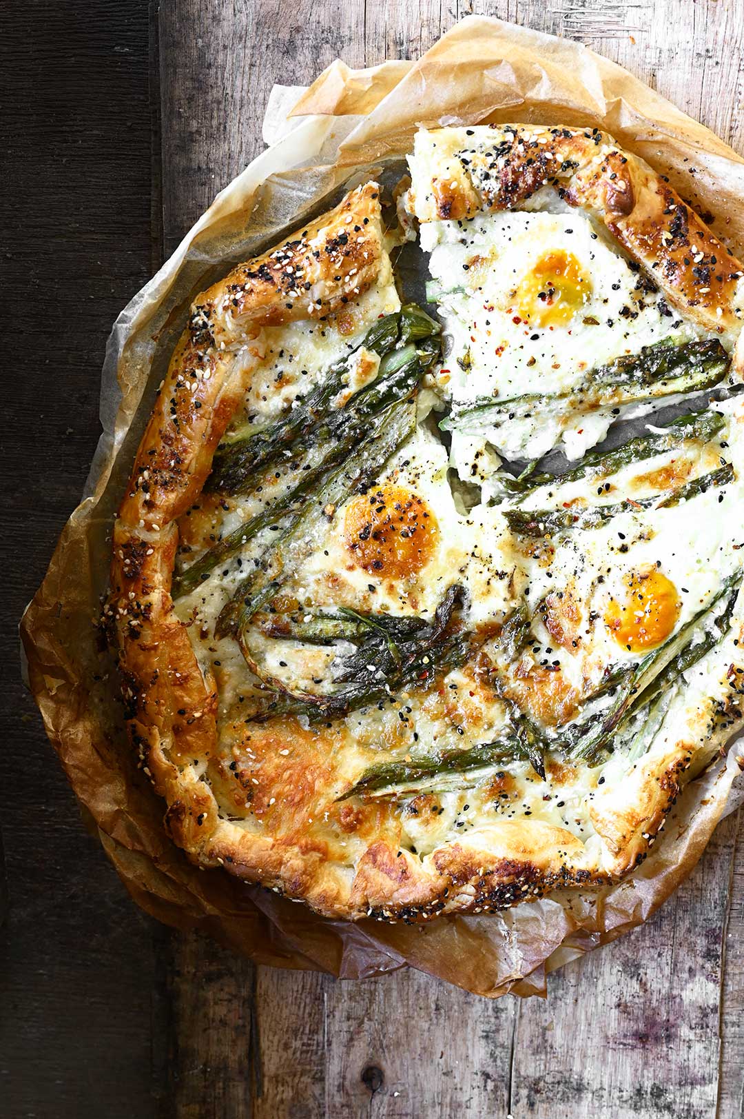 Cheese and Asparagus Galette