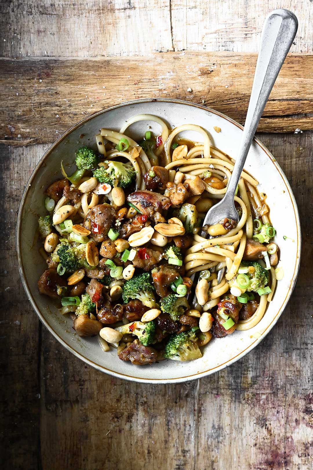 Garlic Chicken & Broccoli Stir-Fry with Peanuts