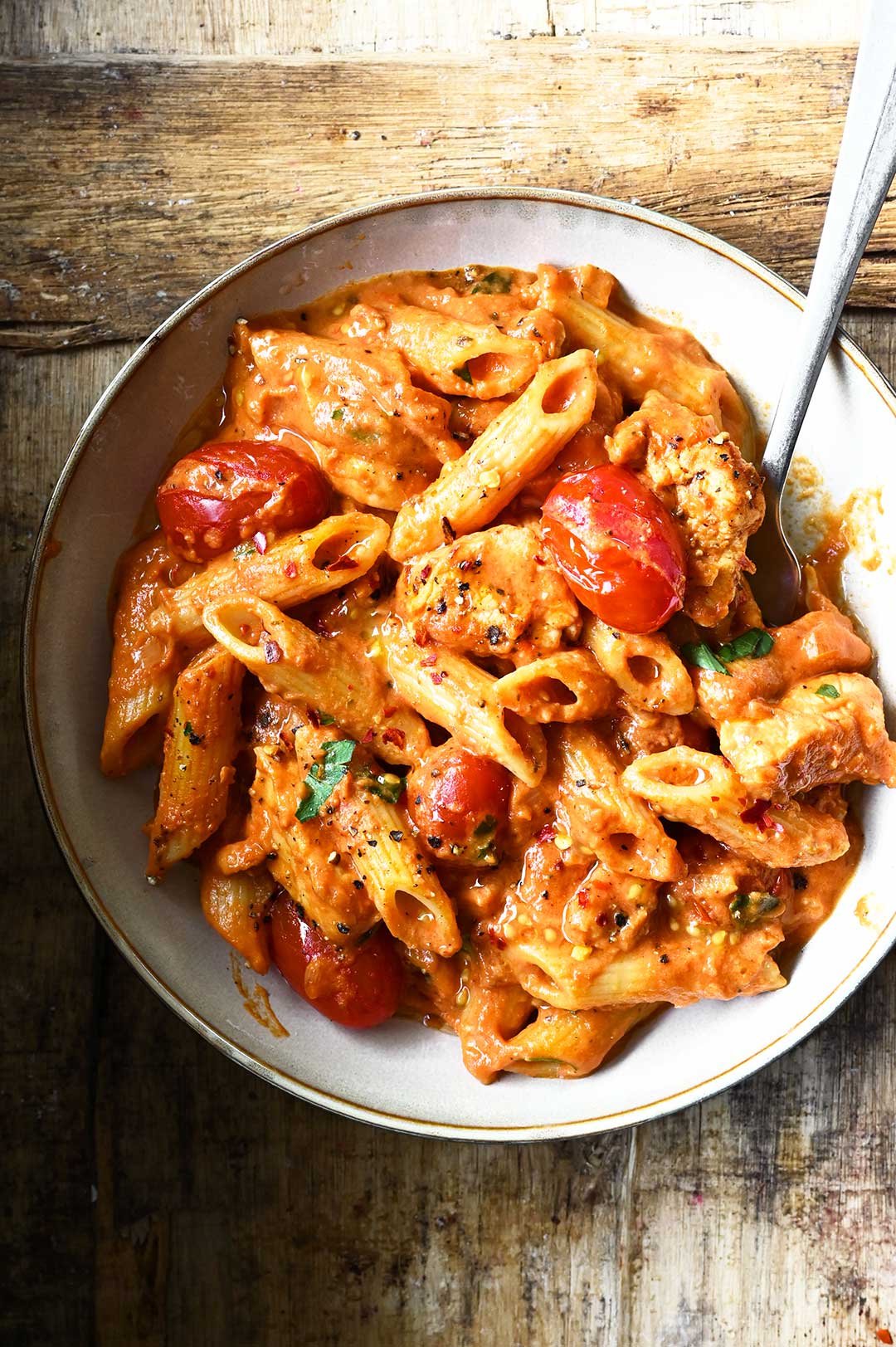 Creamy Chicken all&amp;#39;Arrabbiata - Serving Dumplings