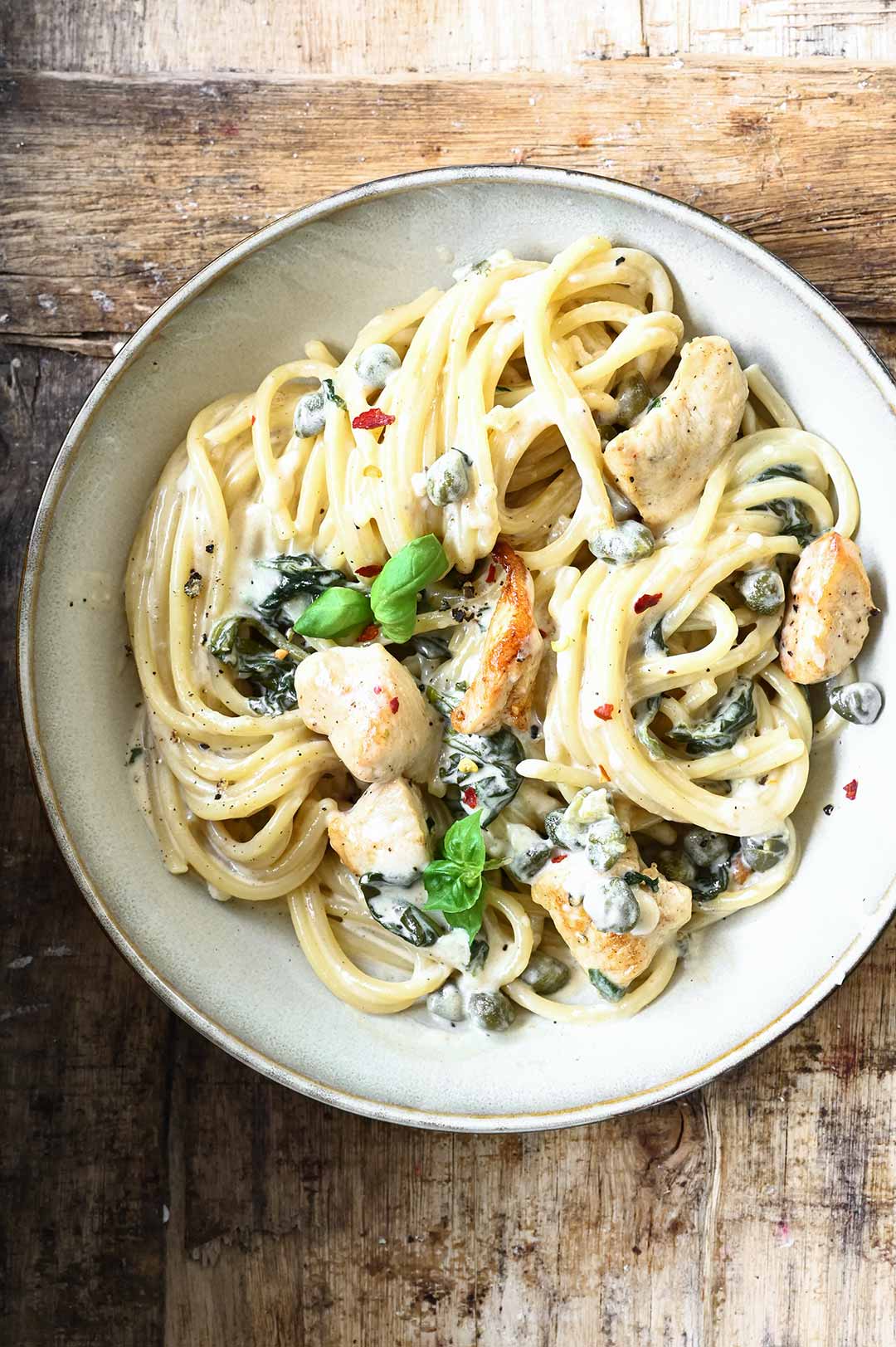 Creamy Lemon Parmesan Chicken Spaghetti