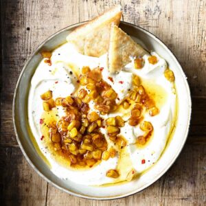 Whipped Feta Dip with Candied Corn