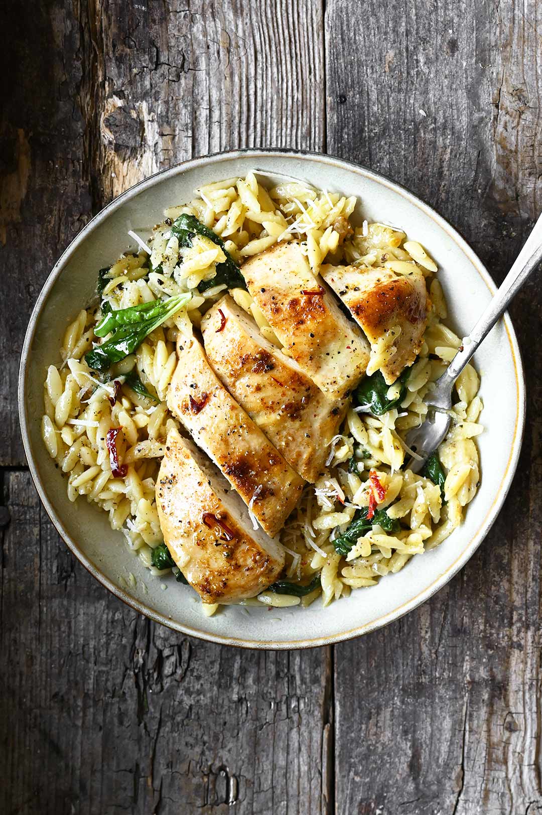 parmesan chicken with orzo