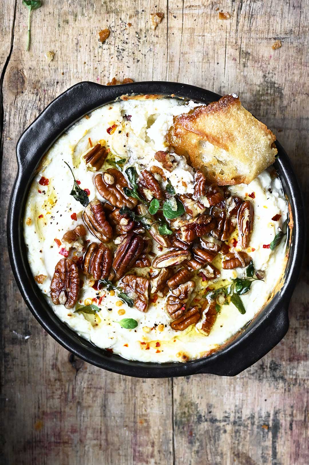 Baked Ricotta Dip with Pecans