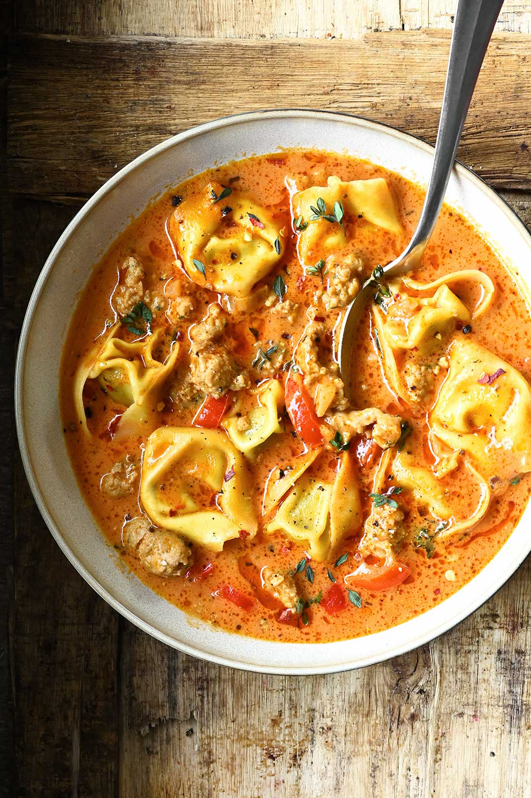 Creamy Tomato Tortellini Soup