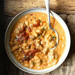 creamy bean soup with sausage
