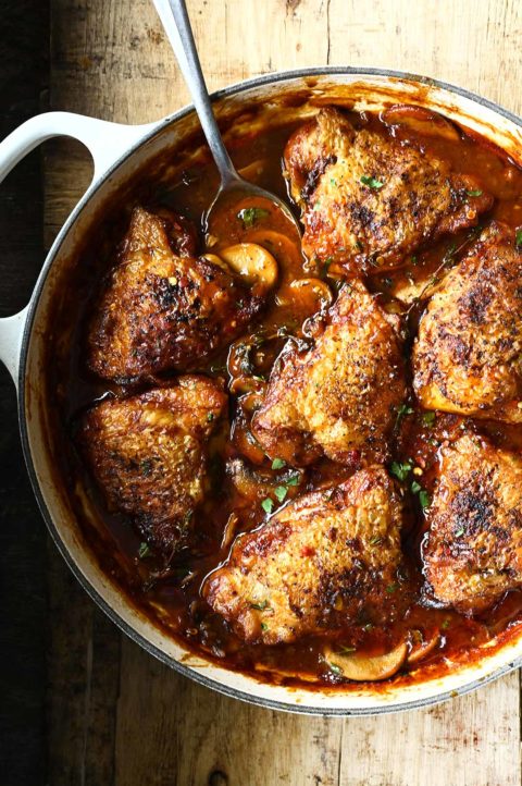 beer braised chicken