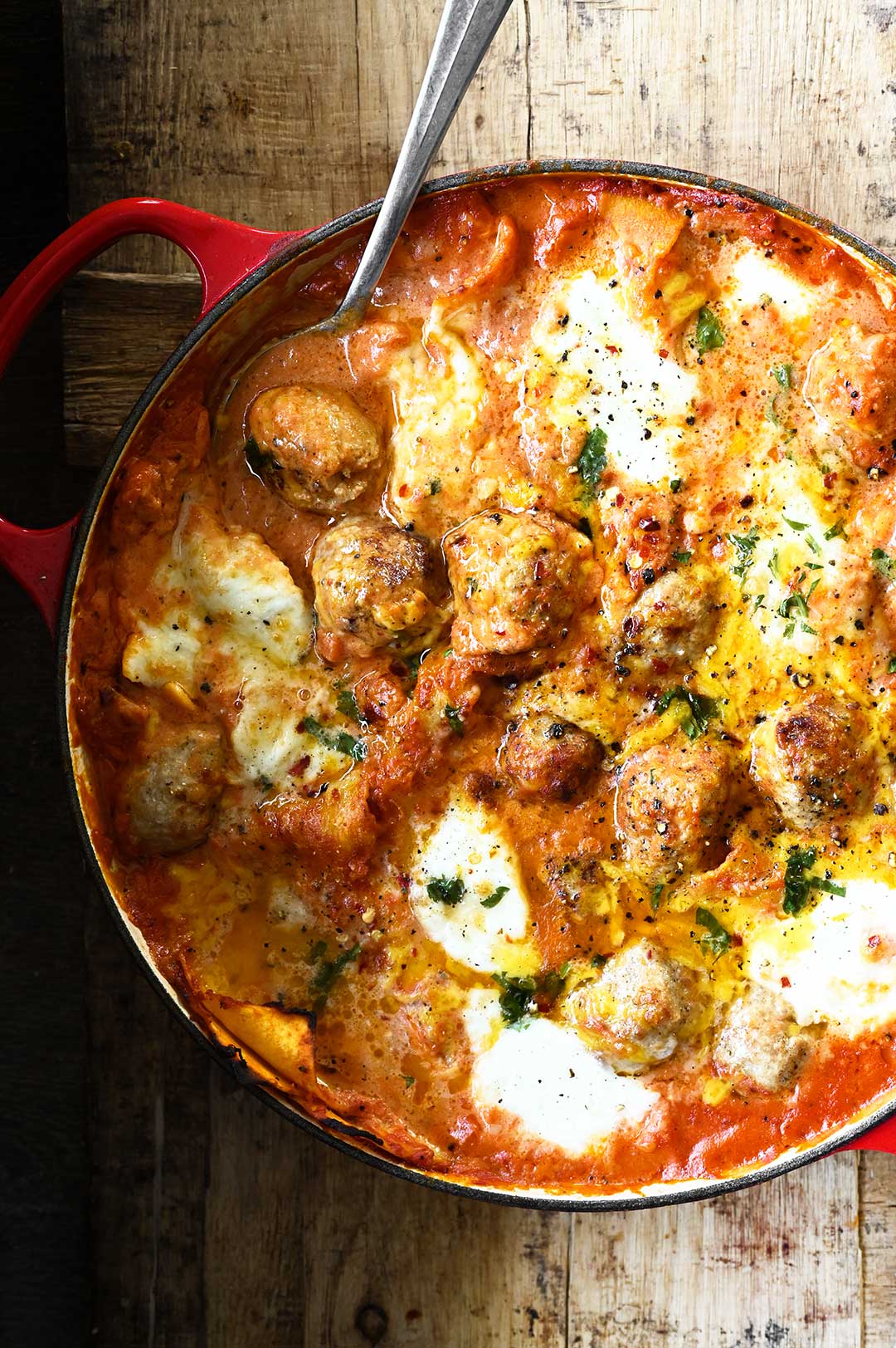 One Pot Lasagna with Meatballs one pot lasagna with meatballs