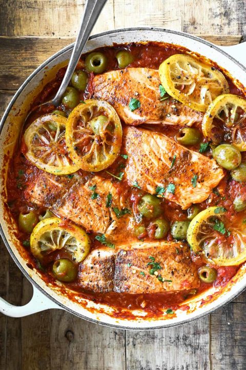 Spicy Moroccan Salmon with Pistachio Couscous spicy moroccan salmon