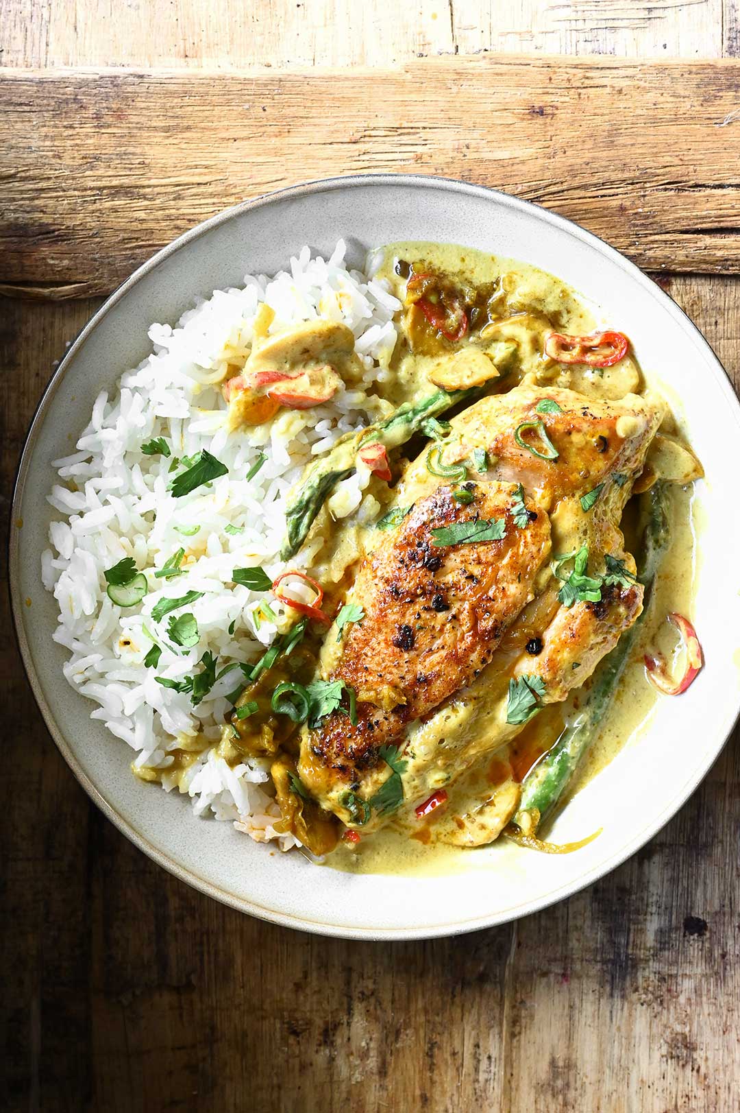 yellow coconut chicken curry