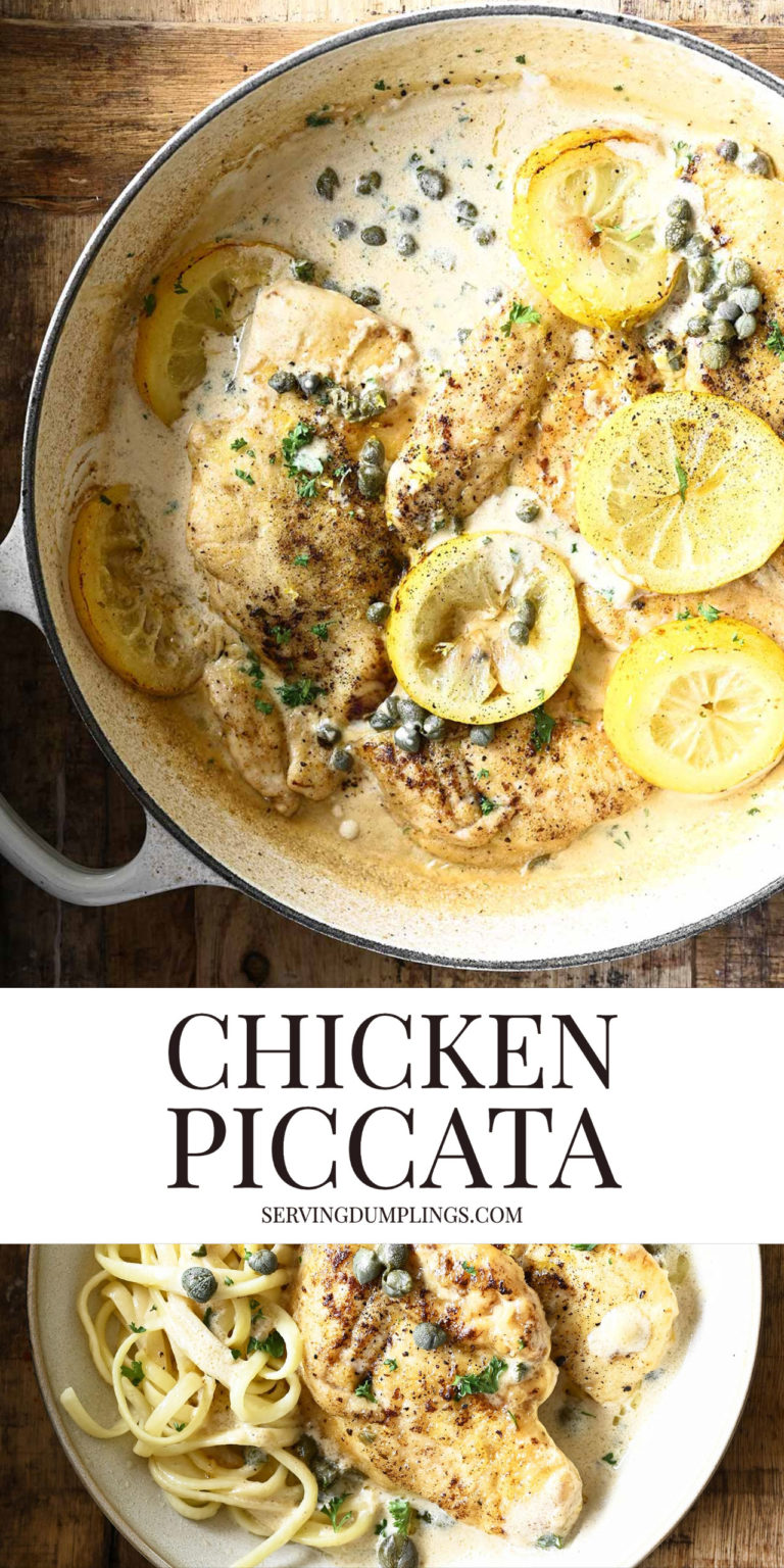 Chicken Piccata - Serving Dumplings