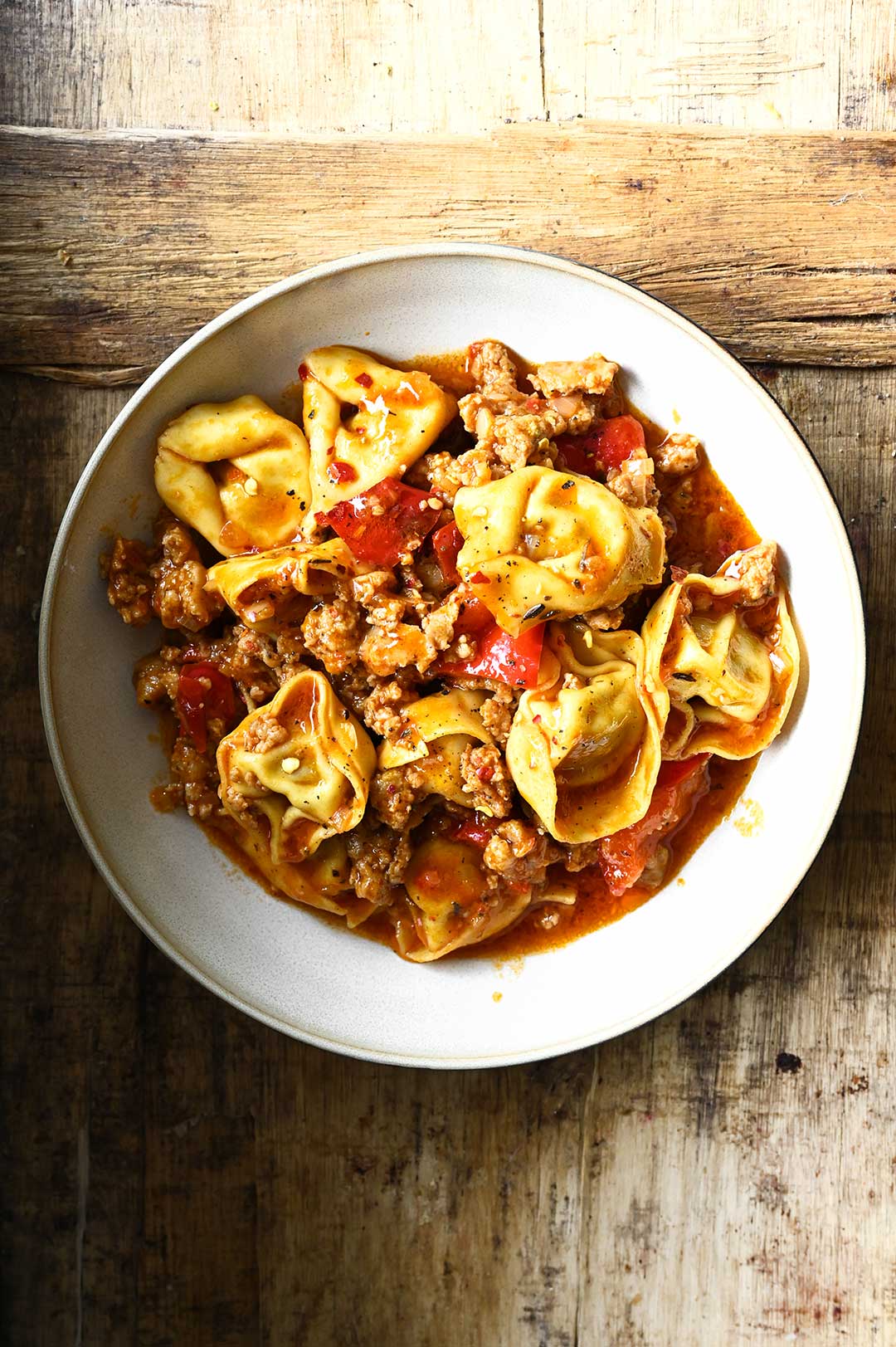 one skillet tortellini with sausage