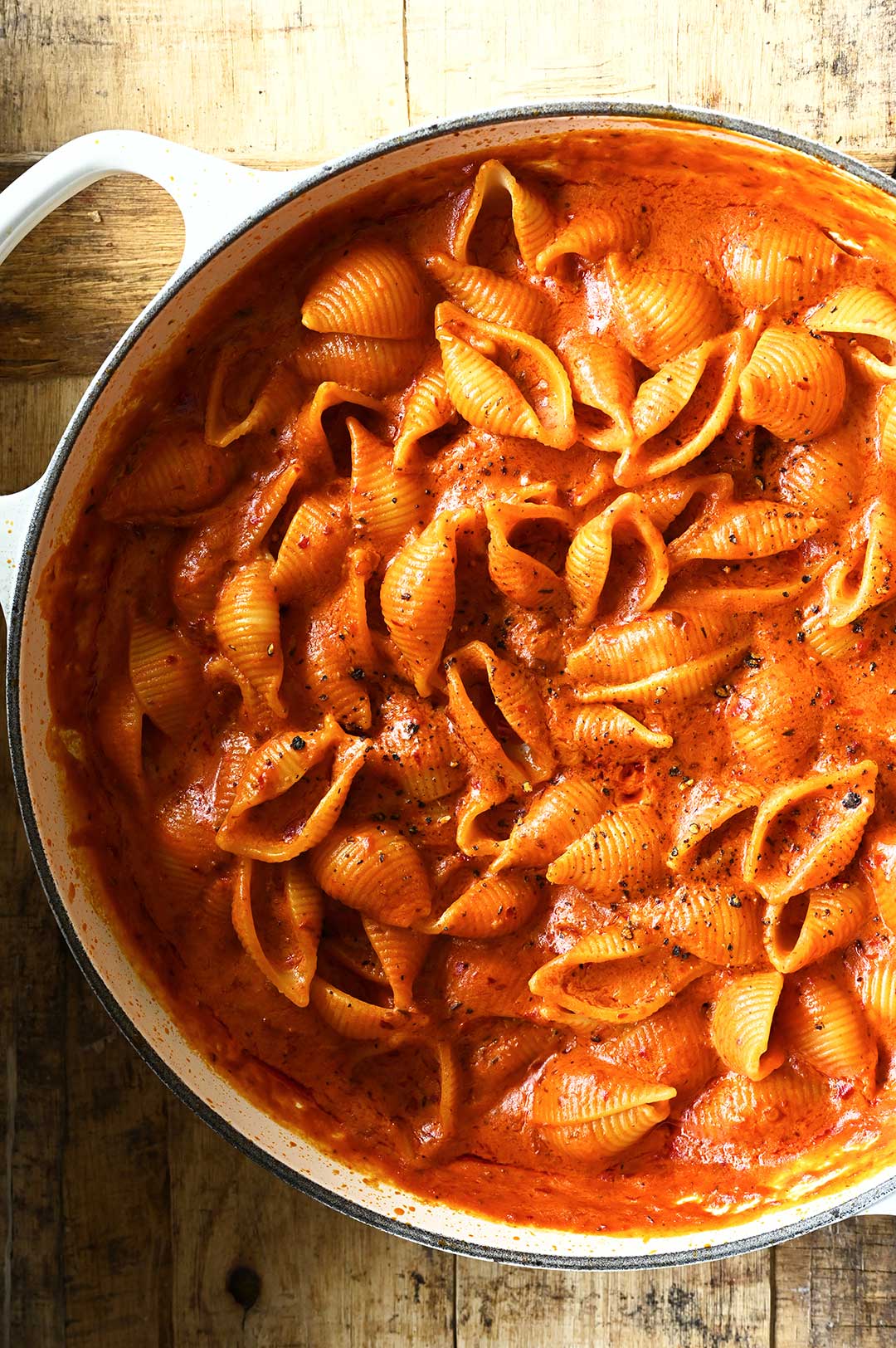 Linguine with Creamy 'Nduja Tomato Sauce - Serving Dumplings