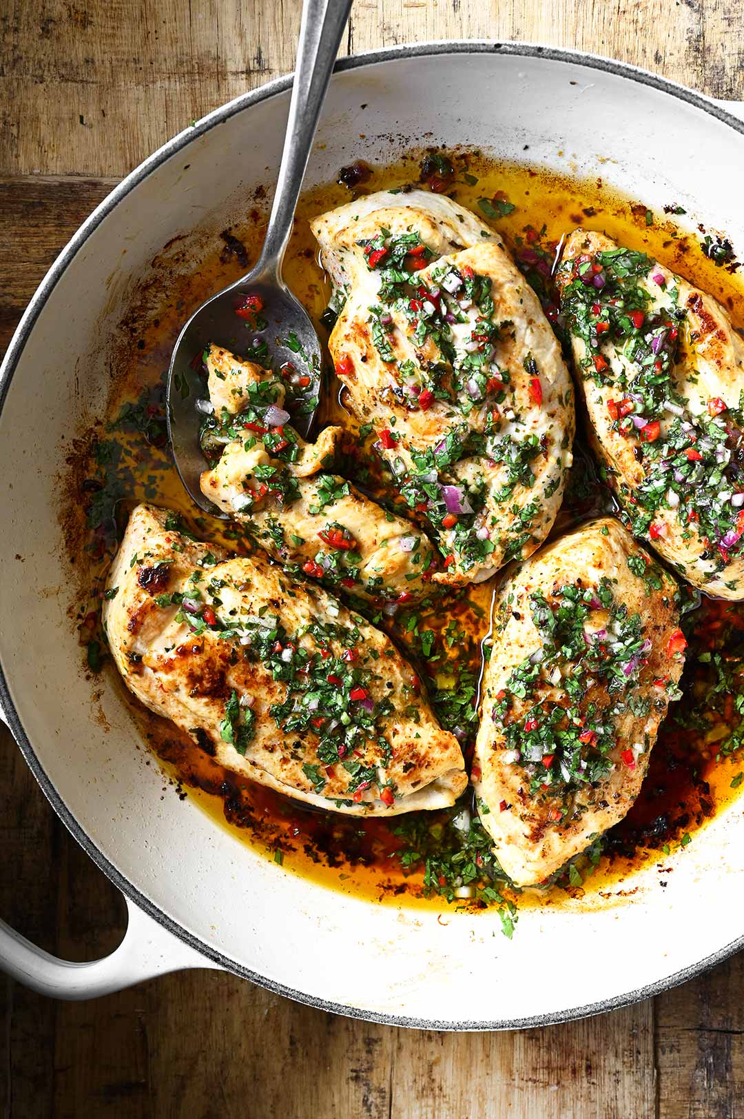 Chimichurri Chicken - Serving Dumplings