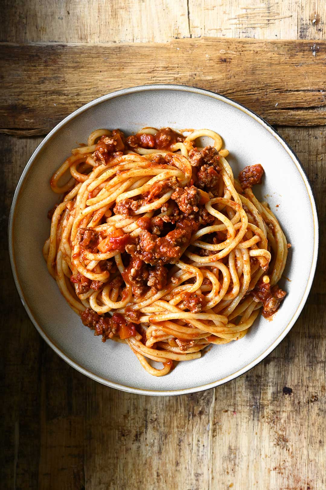 Greek Style Spaghetti - Serving Dumplings