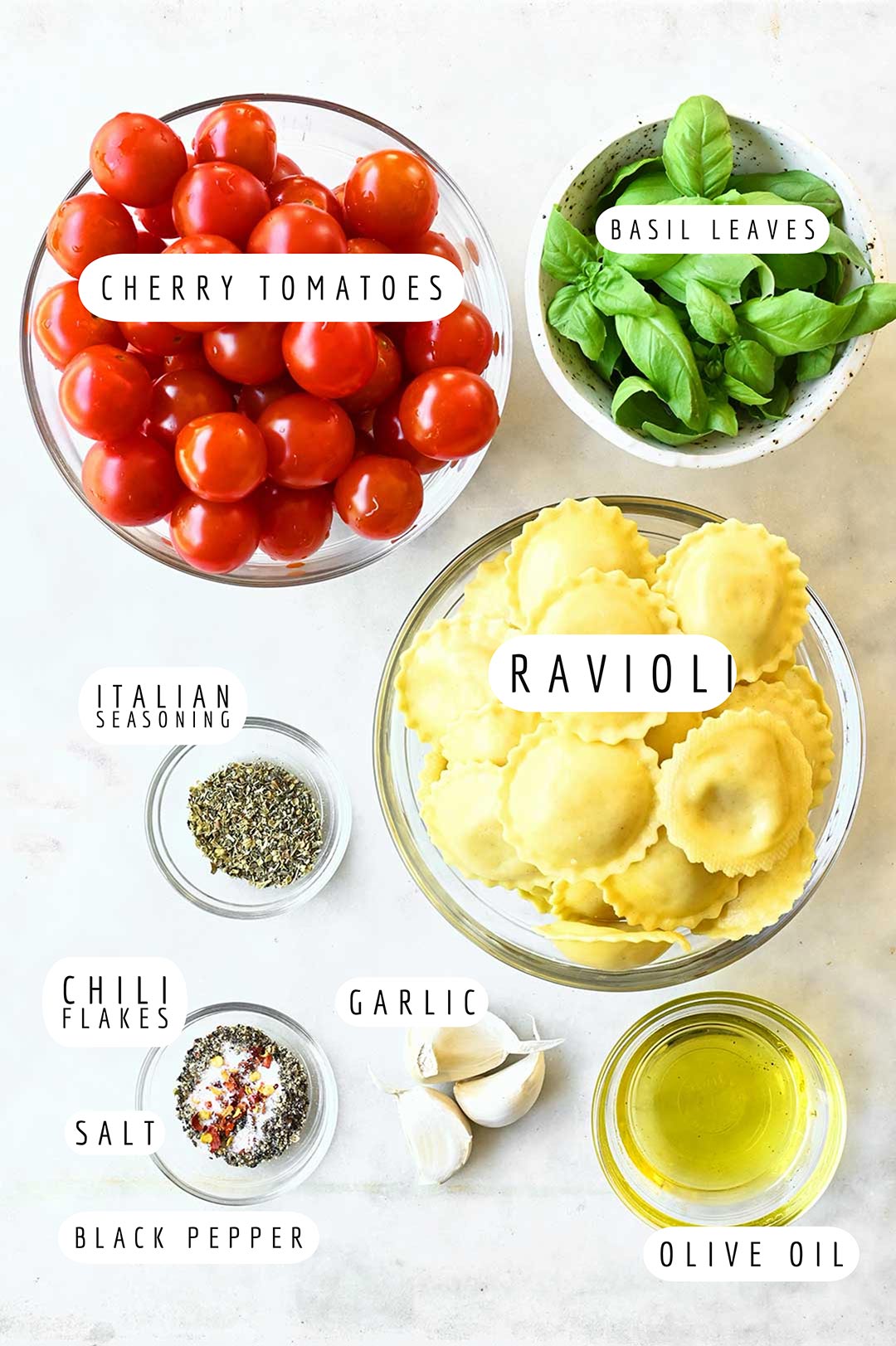 basil tomato ravioli