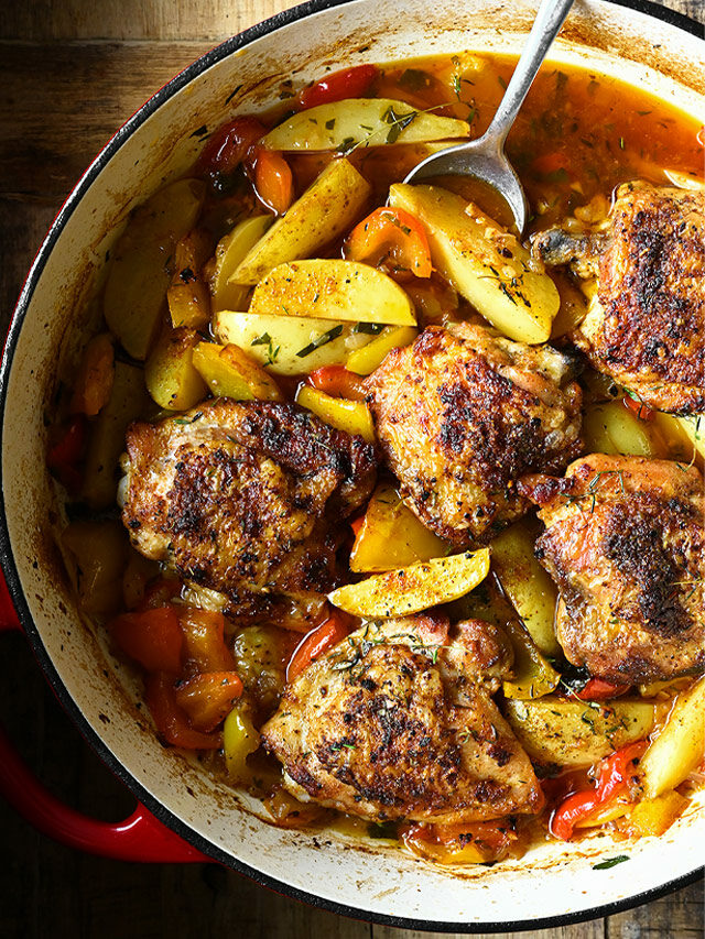 Braised Cajun Chicken with Potatoes