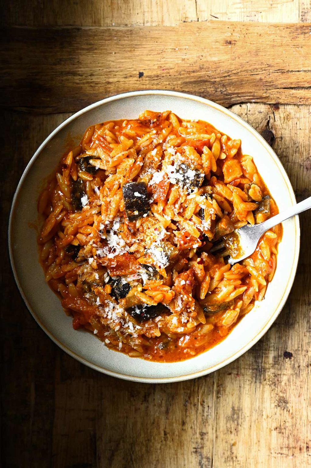 One Pot Eggplant Parmesan Orzo Serving Dumplings one-pot-eggplant-parmesan-orzo-serving-dumplings
