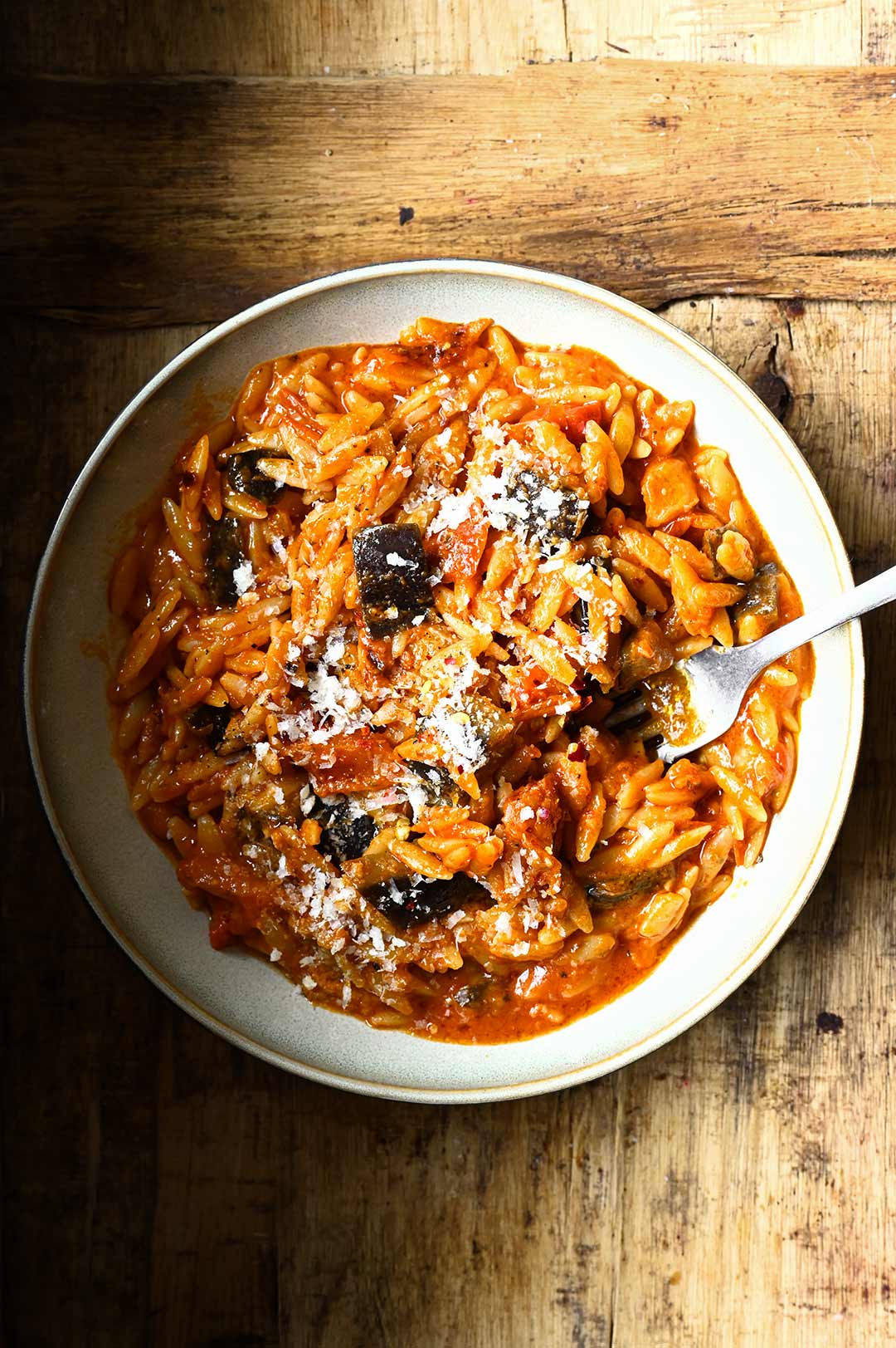 One Pot Ratatouille Orzo - Serving Dumplings