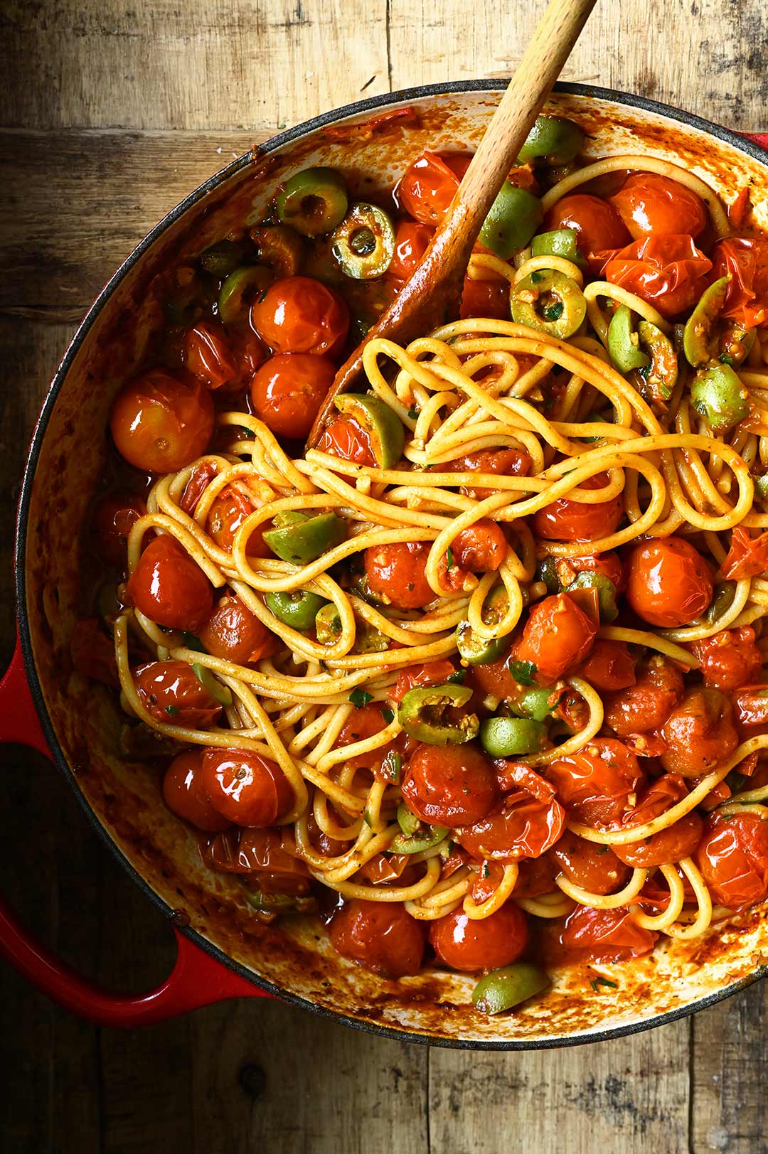 Pasta Puttanesca - Serving Dumplings