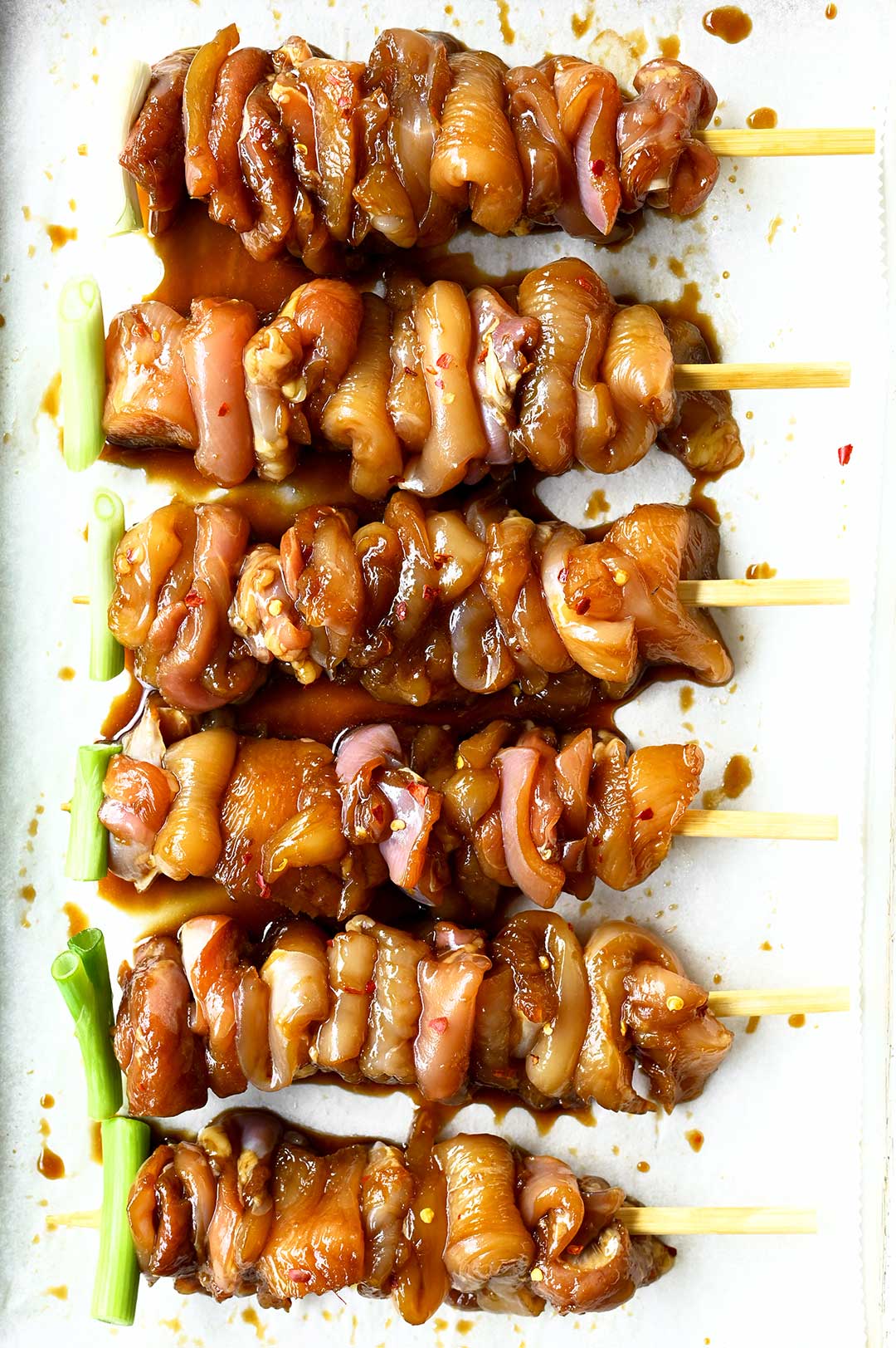 sticky chicken skewer rice bowls