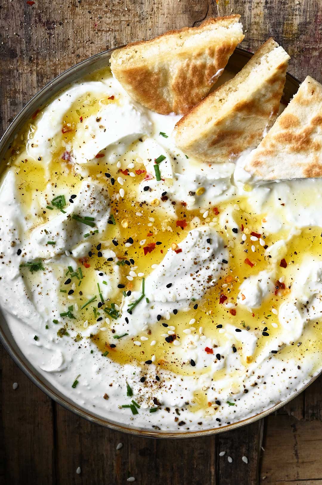 whipped feta dip with spicy honey