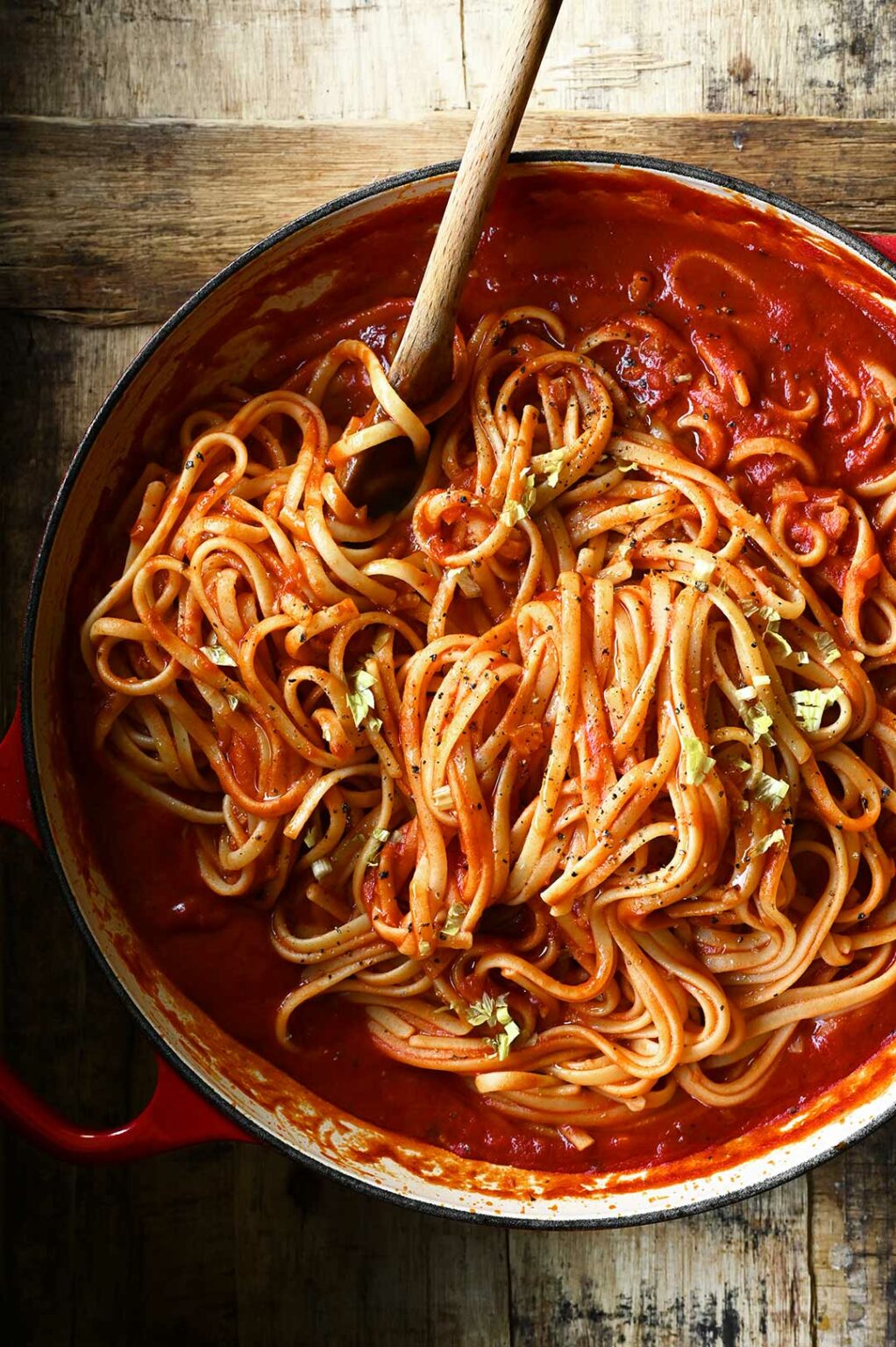 Bloody Mary Pasta Serving Dumplings