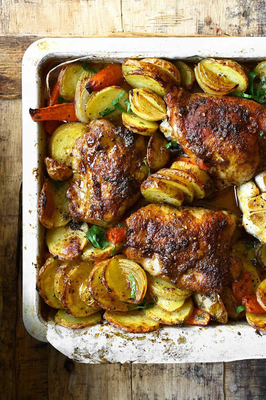Lebanese Baked Chicken with Potatoes lebanese baked chicken with potatoes