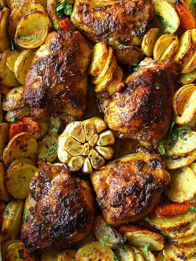 Lebanese Baked Chicken with Potatoes