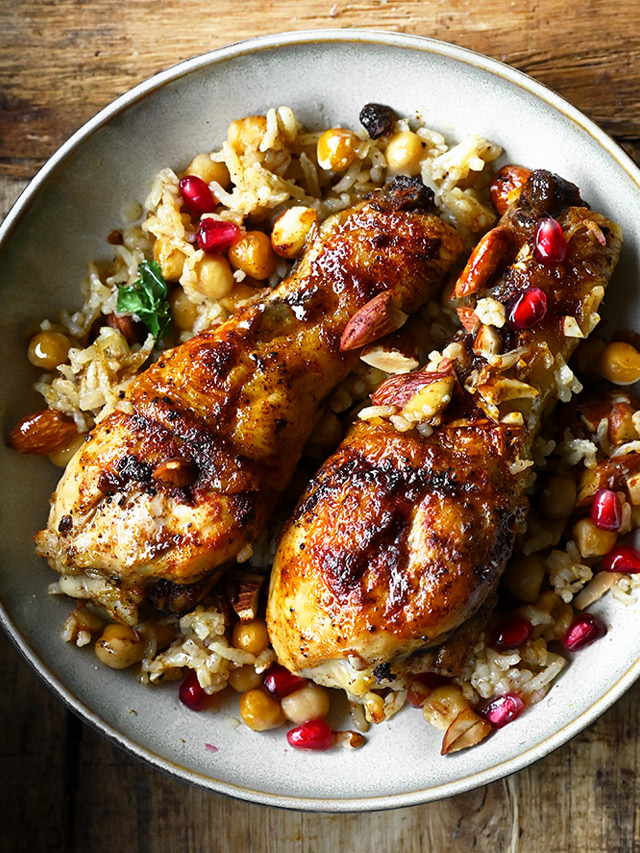 Persian Style Chicken with Rice