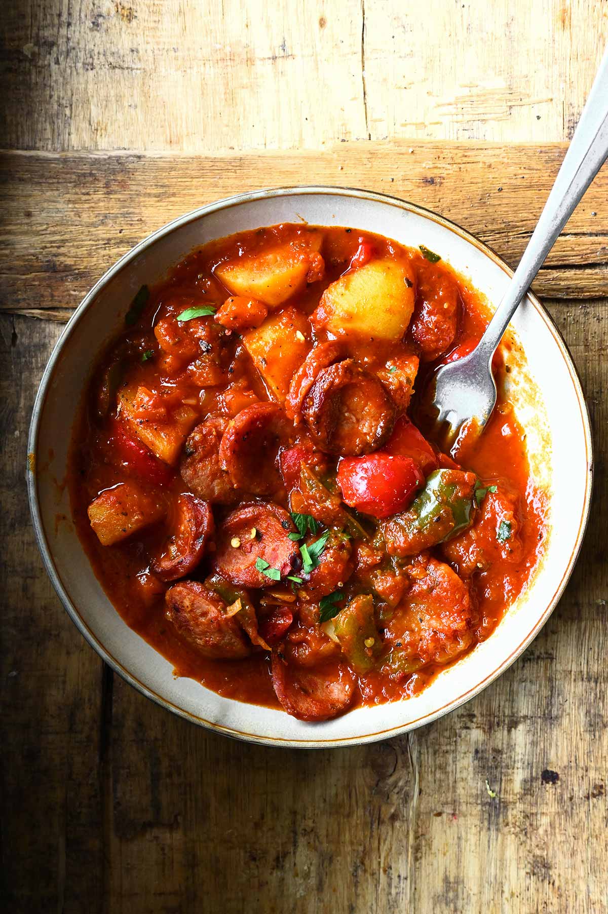 Stewed sausages cheap