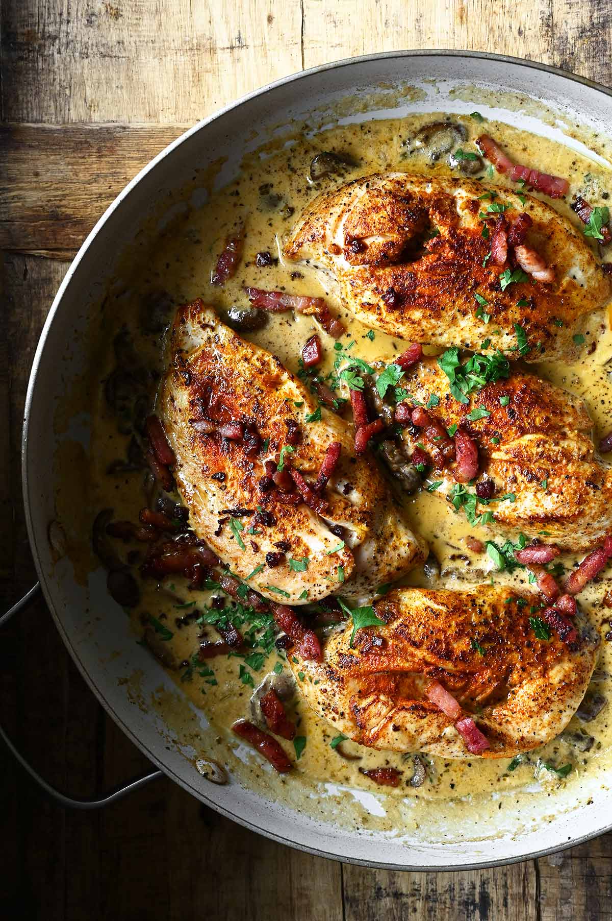 Garlic Mushroom Chicken with Bacon garlic mushroom chicken with bacon