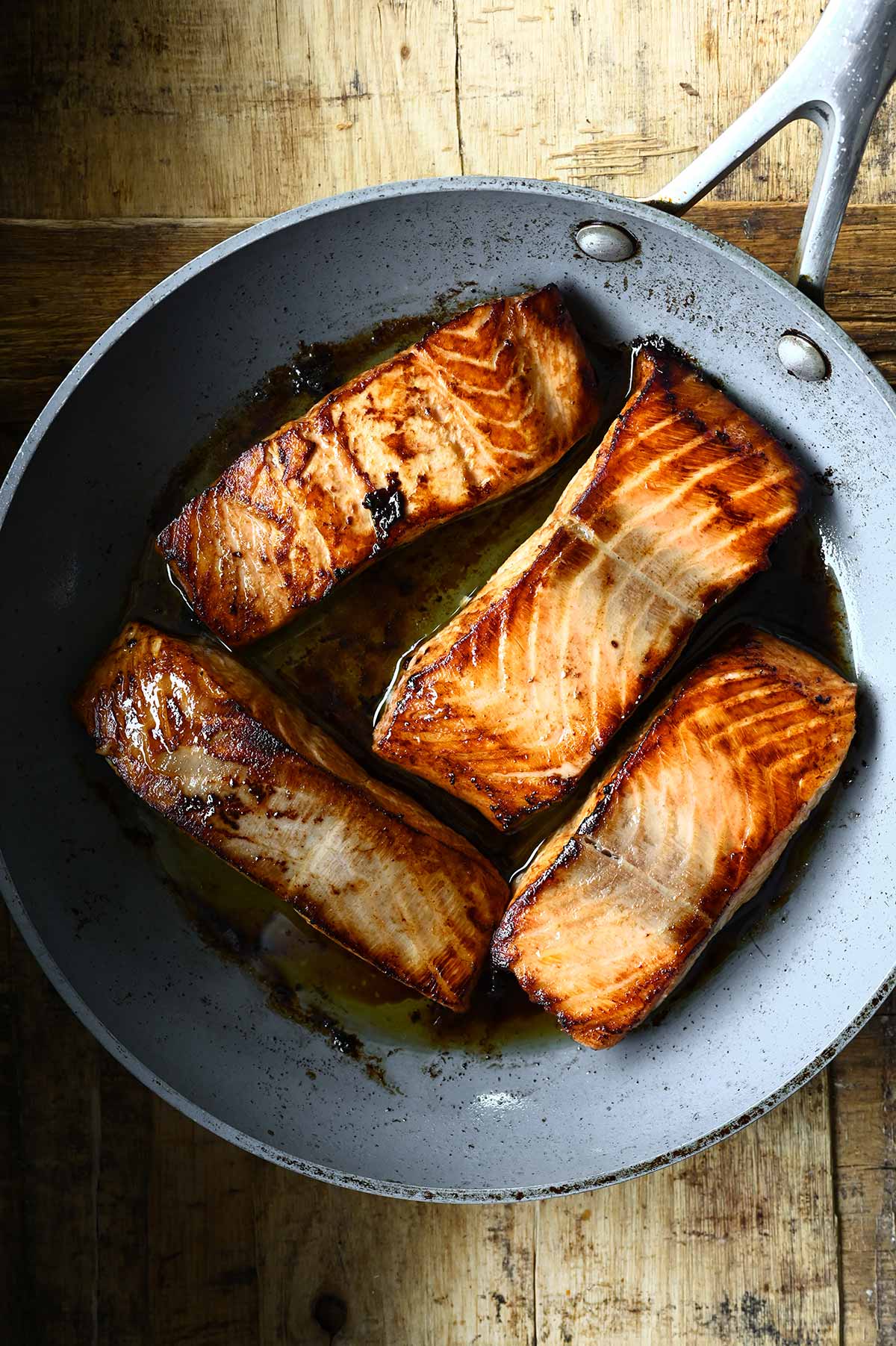 japanese style risotto with seared salmon