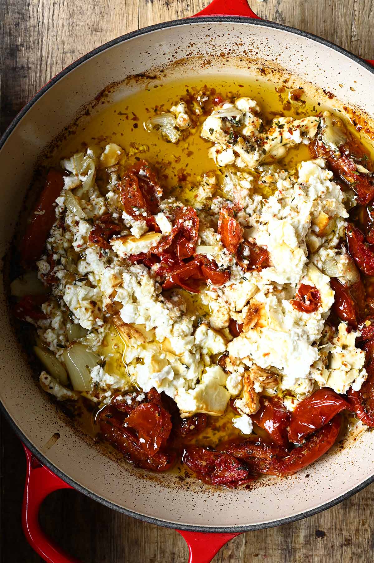 roasted garlic feta pasta