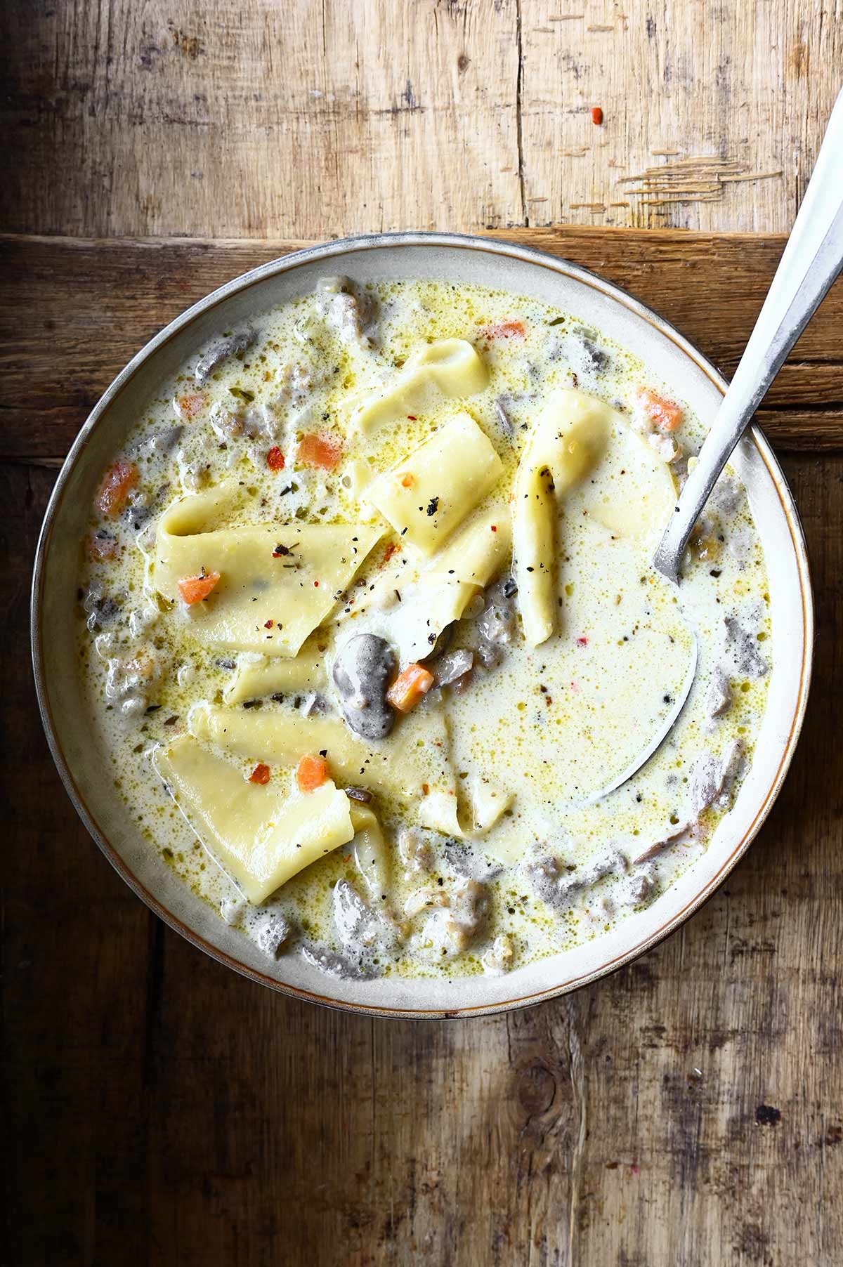 white lasagna soup