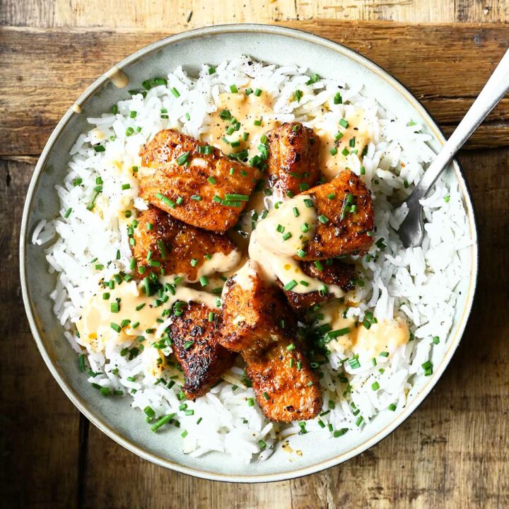 cajun bang bang salmon bowls