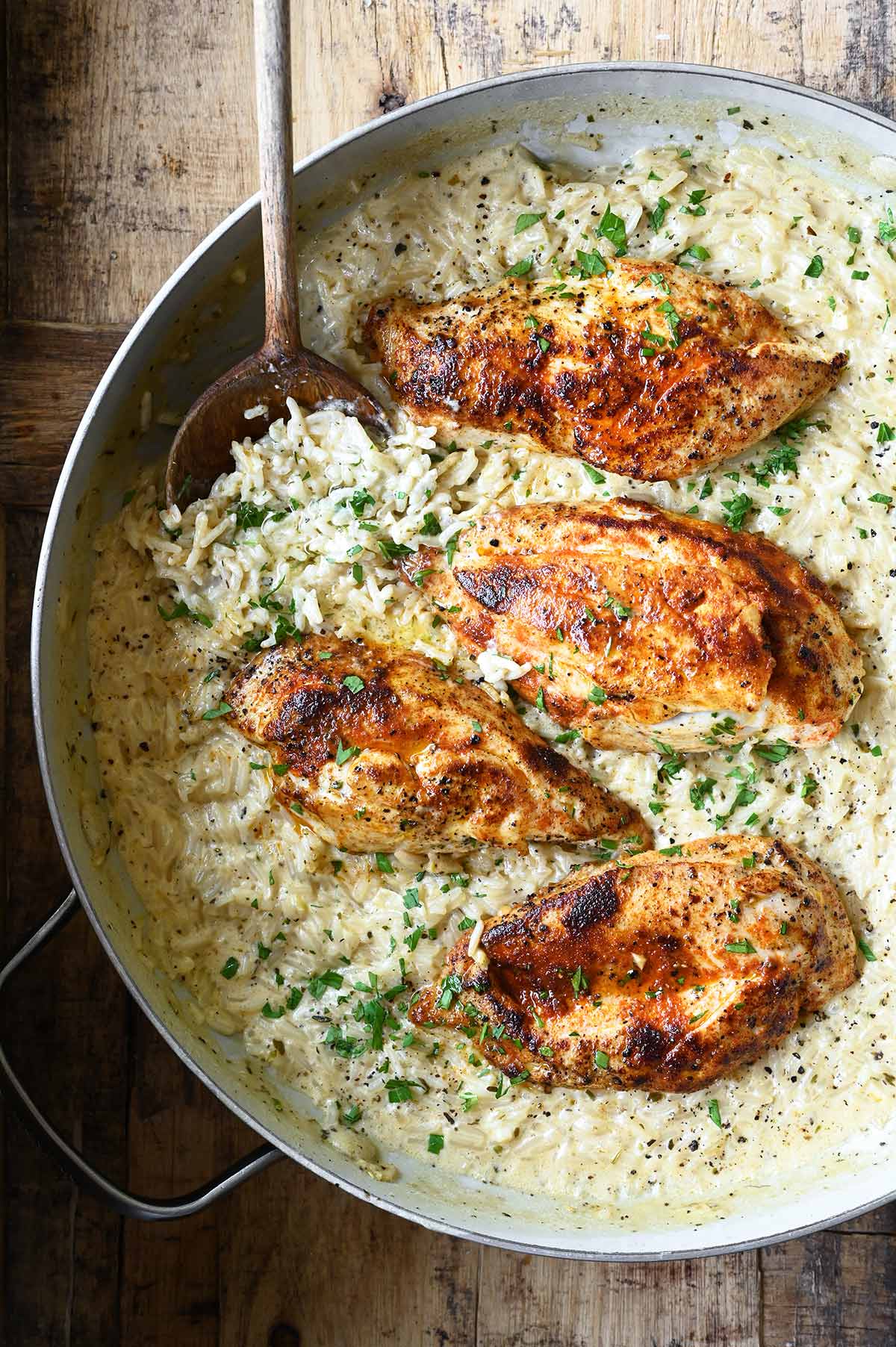 one pot creamy chicken and rice