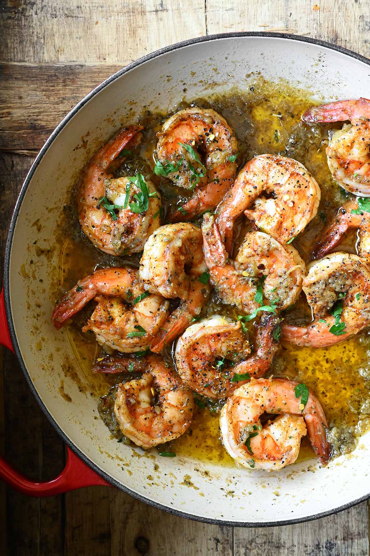 shrimp in sage garlic butter