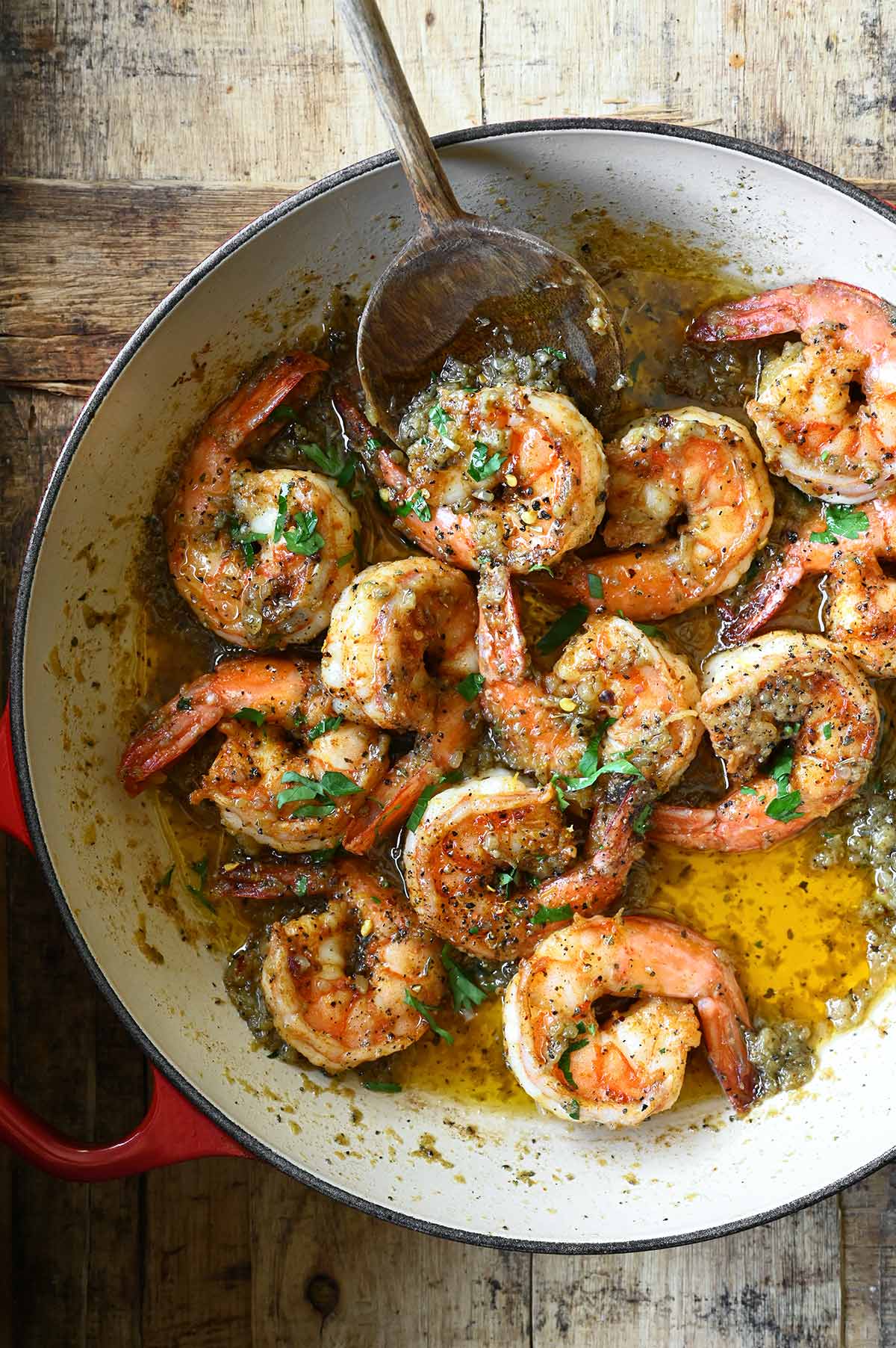 shrimp in sage garlic butter