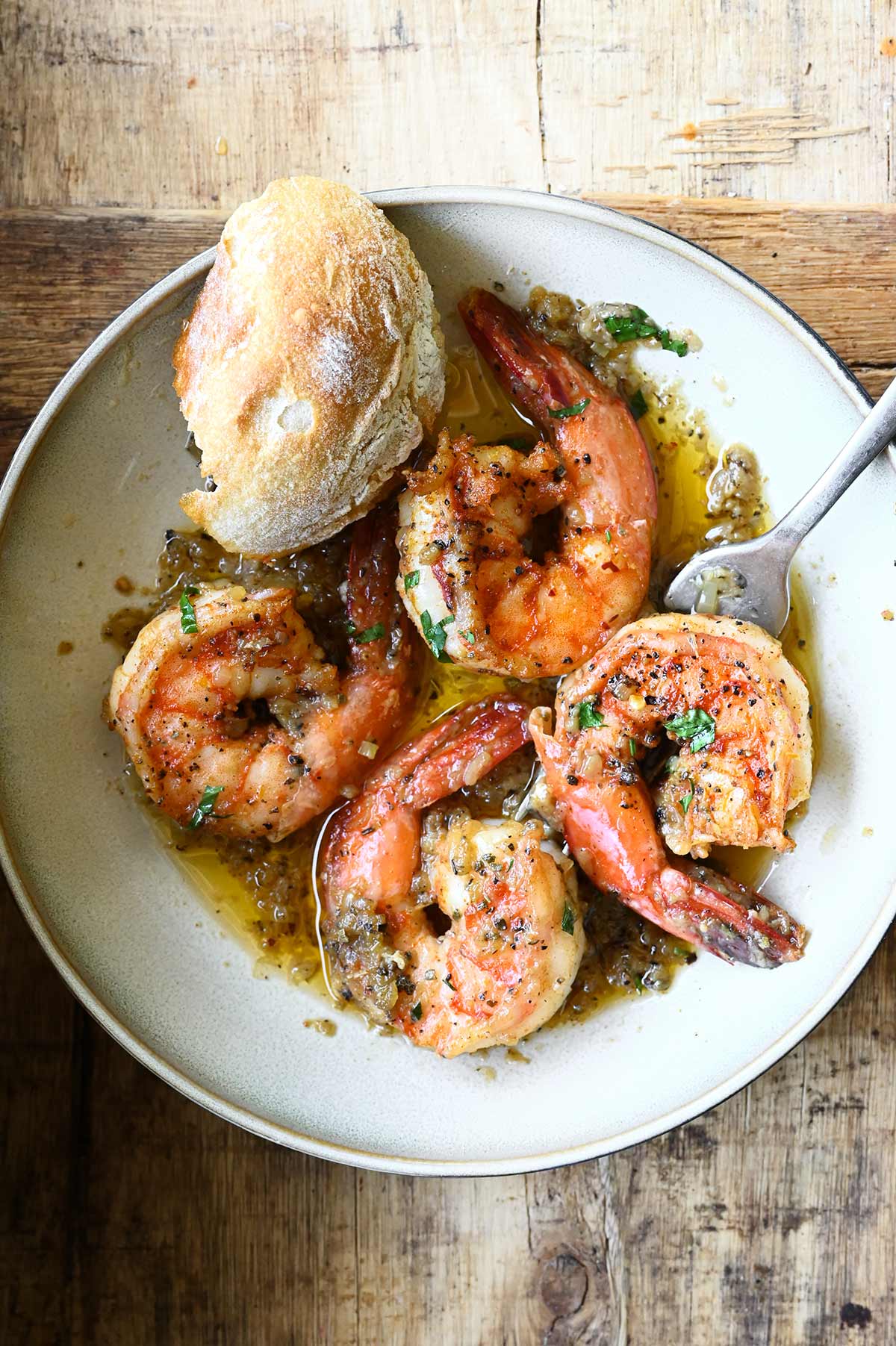 shrimp in sage garlic butter