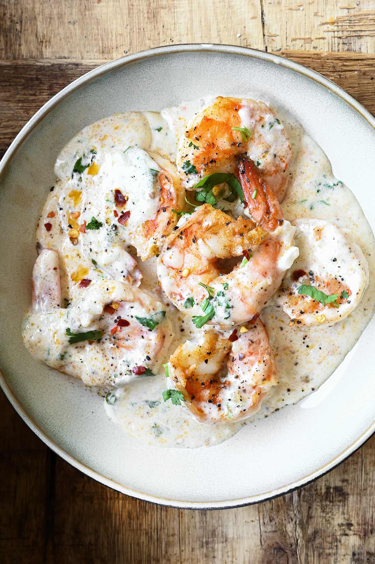 garlic shrimp in coconut milk