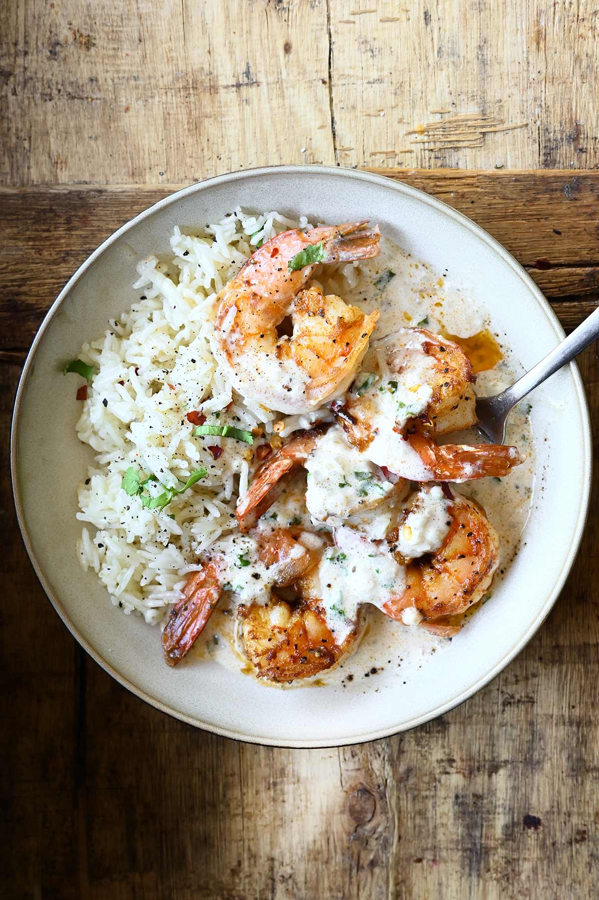 garlic shrimp in coconut milk