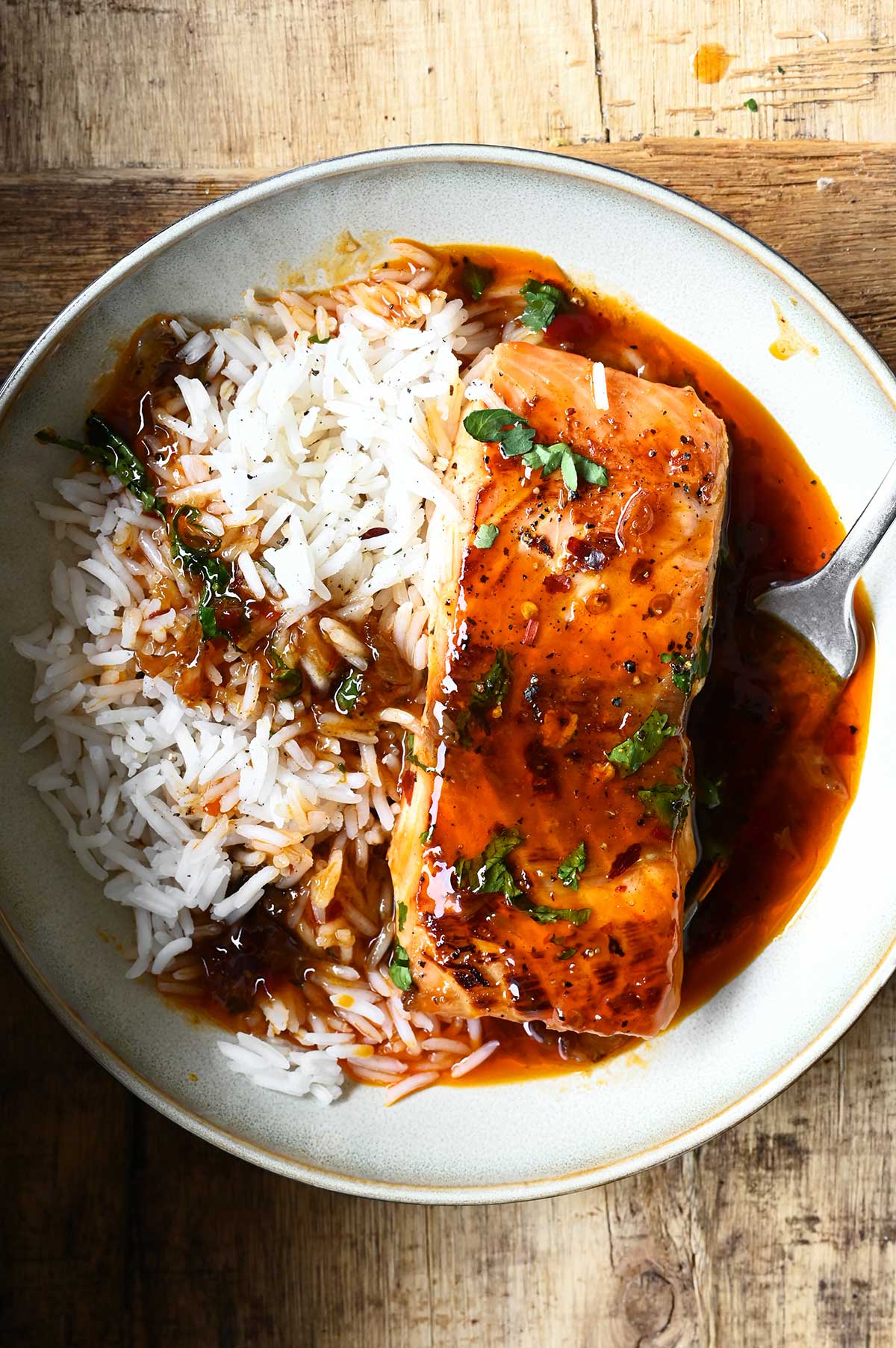 salmon in sweet chili sauce