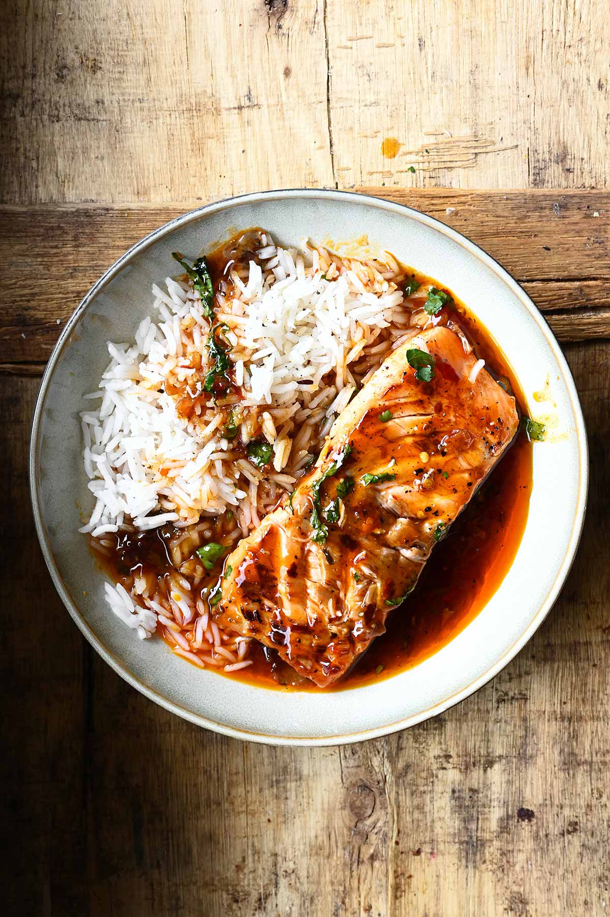 salmon in sweet chili sauce