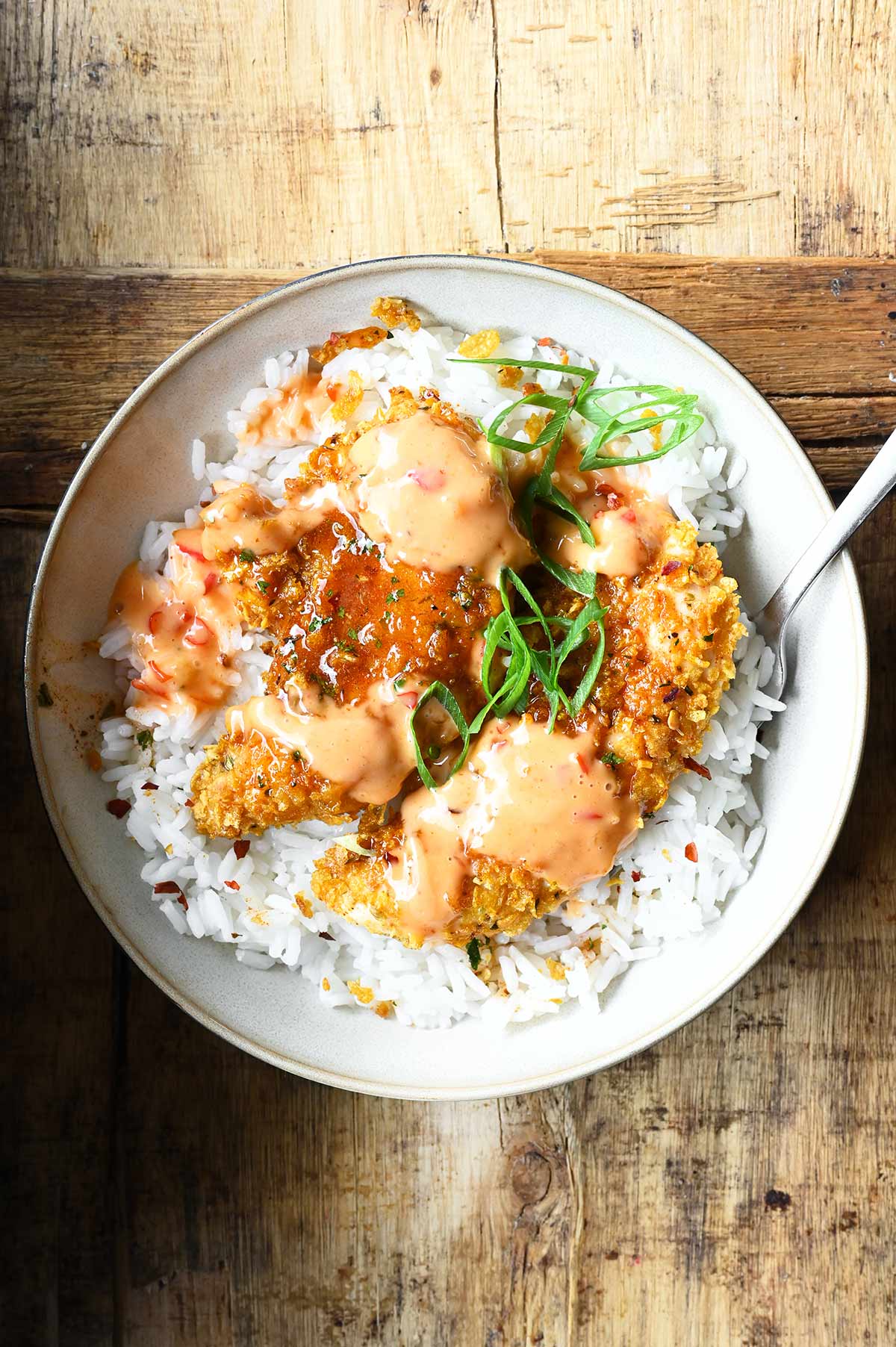 Crunchy Honey Cajun Chicken Bowls crunchy honey cajun chicken bowls