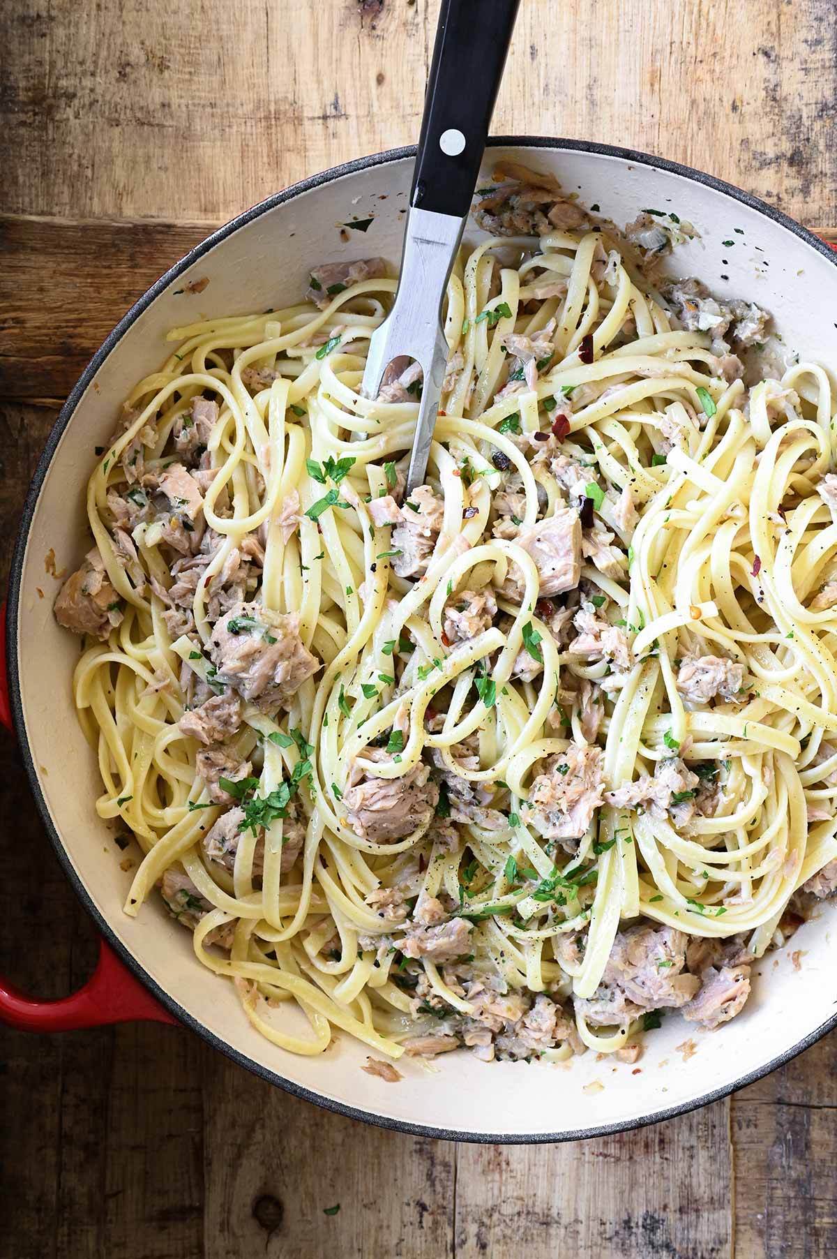 super easy canned tuna pasta