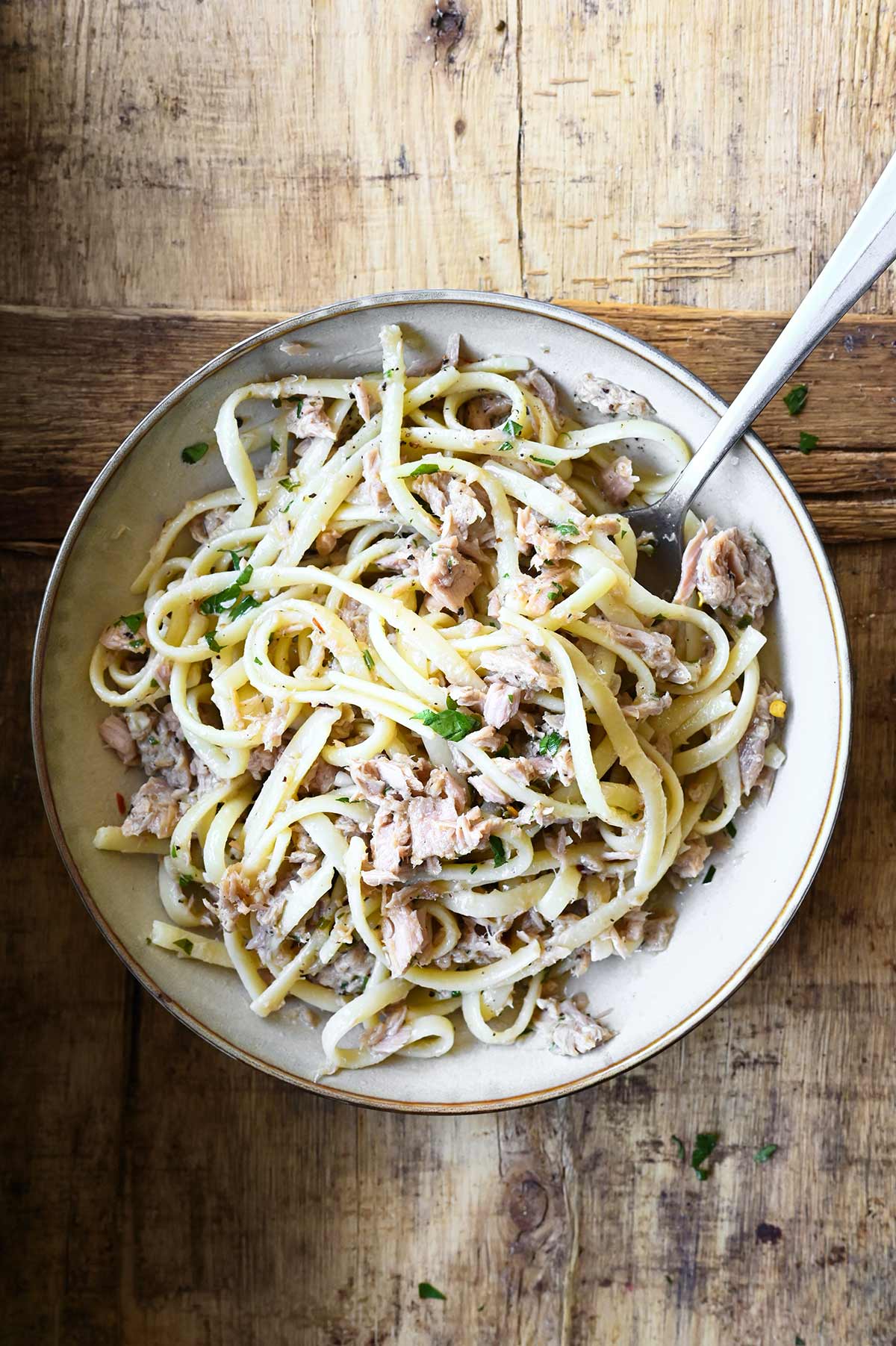 super easy canned tuna pasta