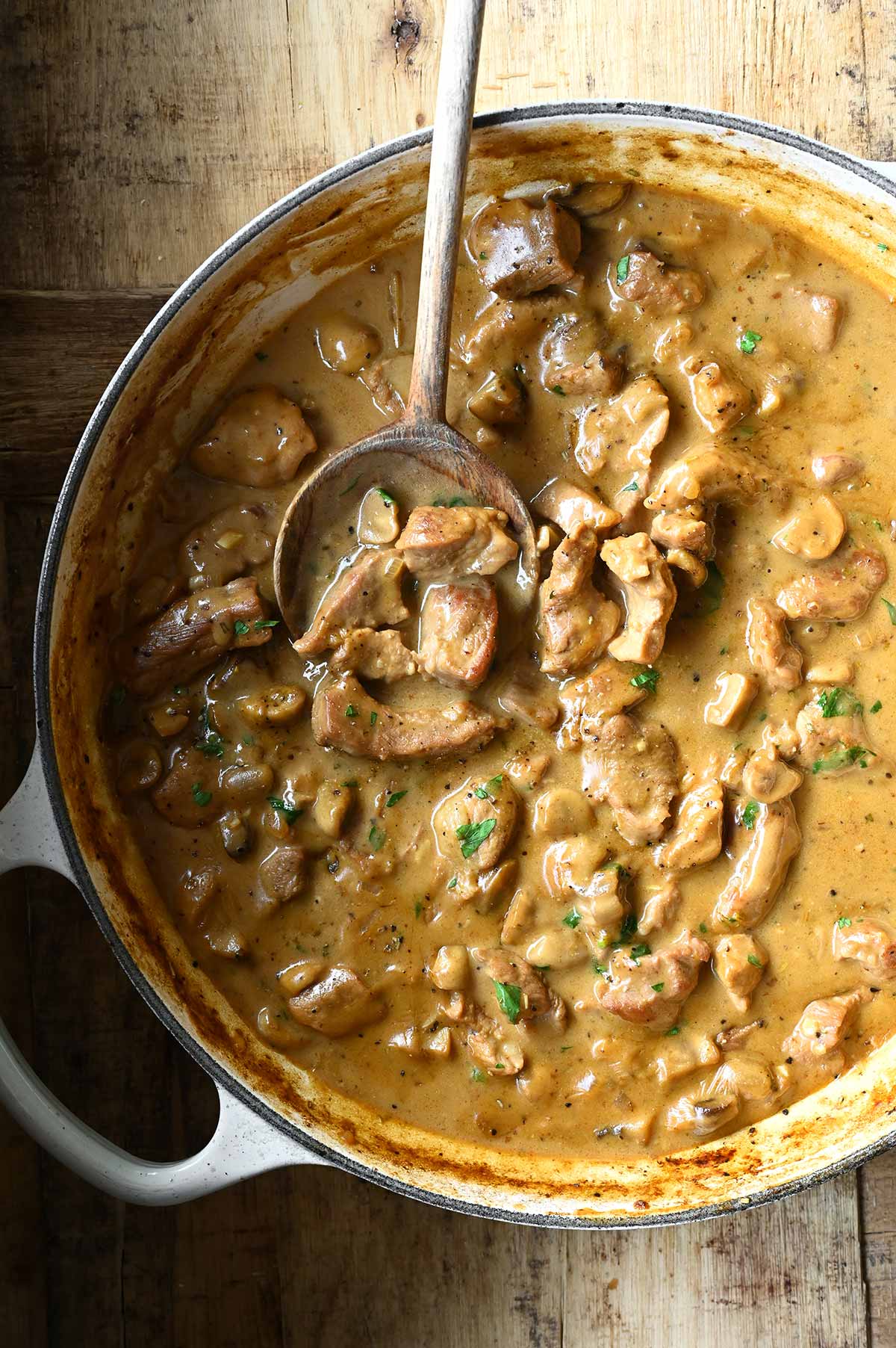 easy pork and mushroom stew